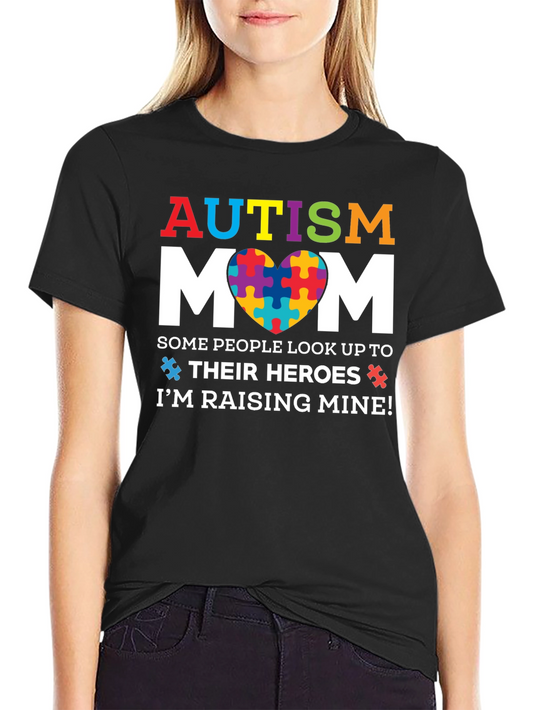 Autism Mom Puzzle Piece Heart T-Shirt