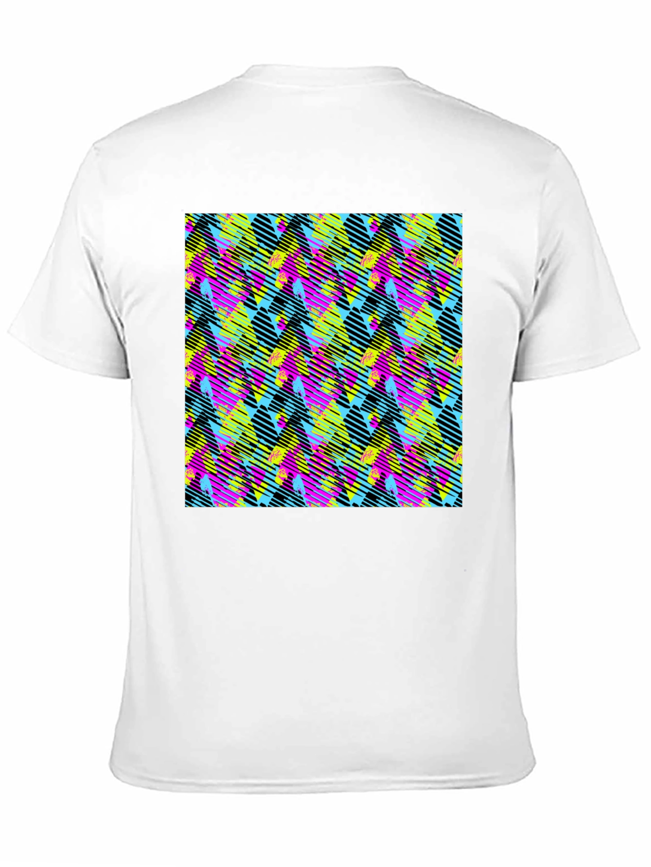 Retro 90s Pattern Black T-Shirt