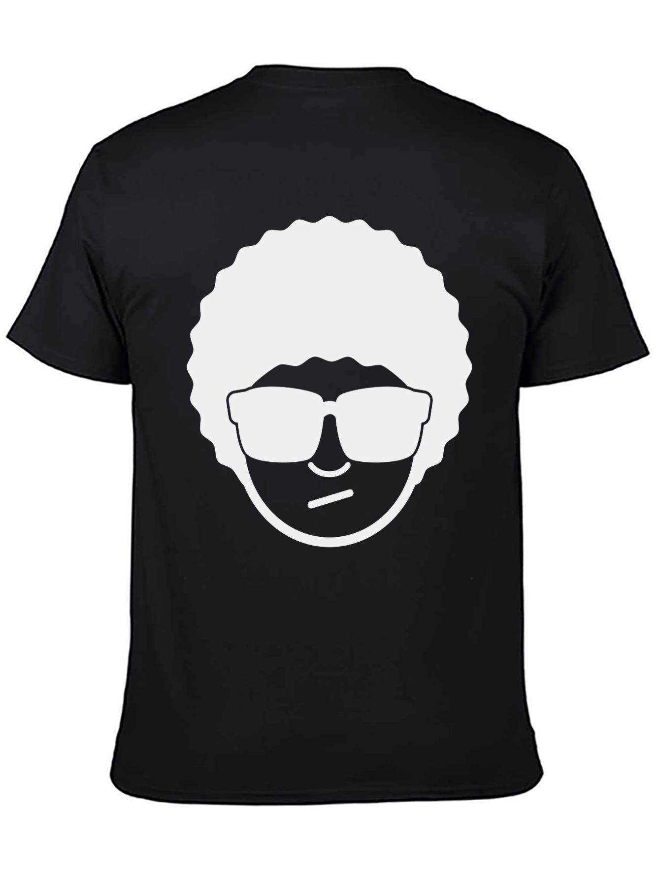 Cool Character Tee: Black Cotton Graphic T-Shirt
