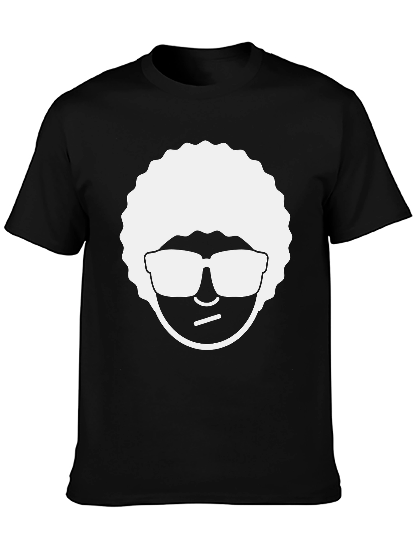 Cool Character Tee: Black Cotton Graphic T-Shirt