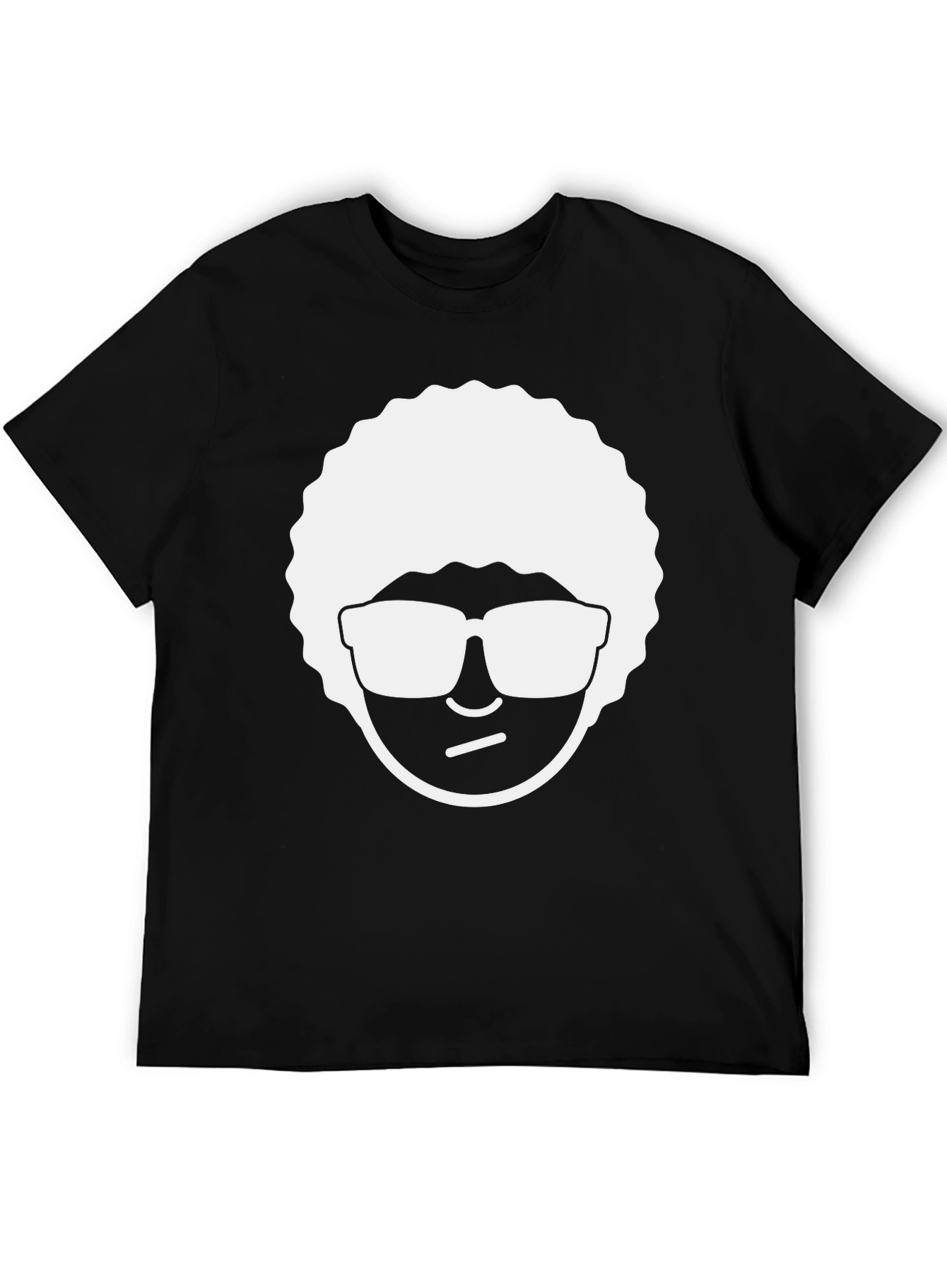Cool Character Tee: Black Cotton Graphic T-Shirt
