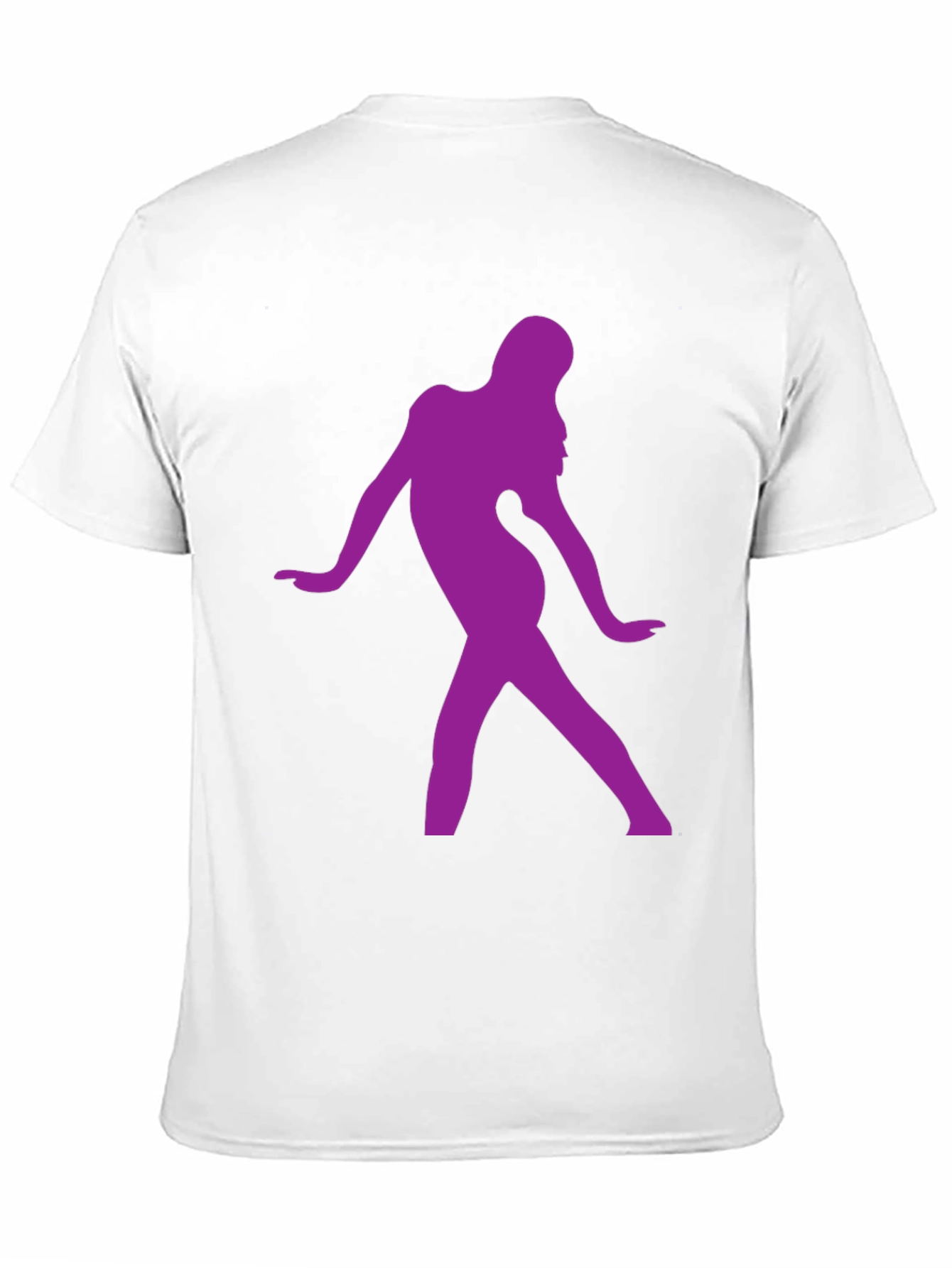 Purple Silhouette Graphic Black T-Shirt