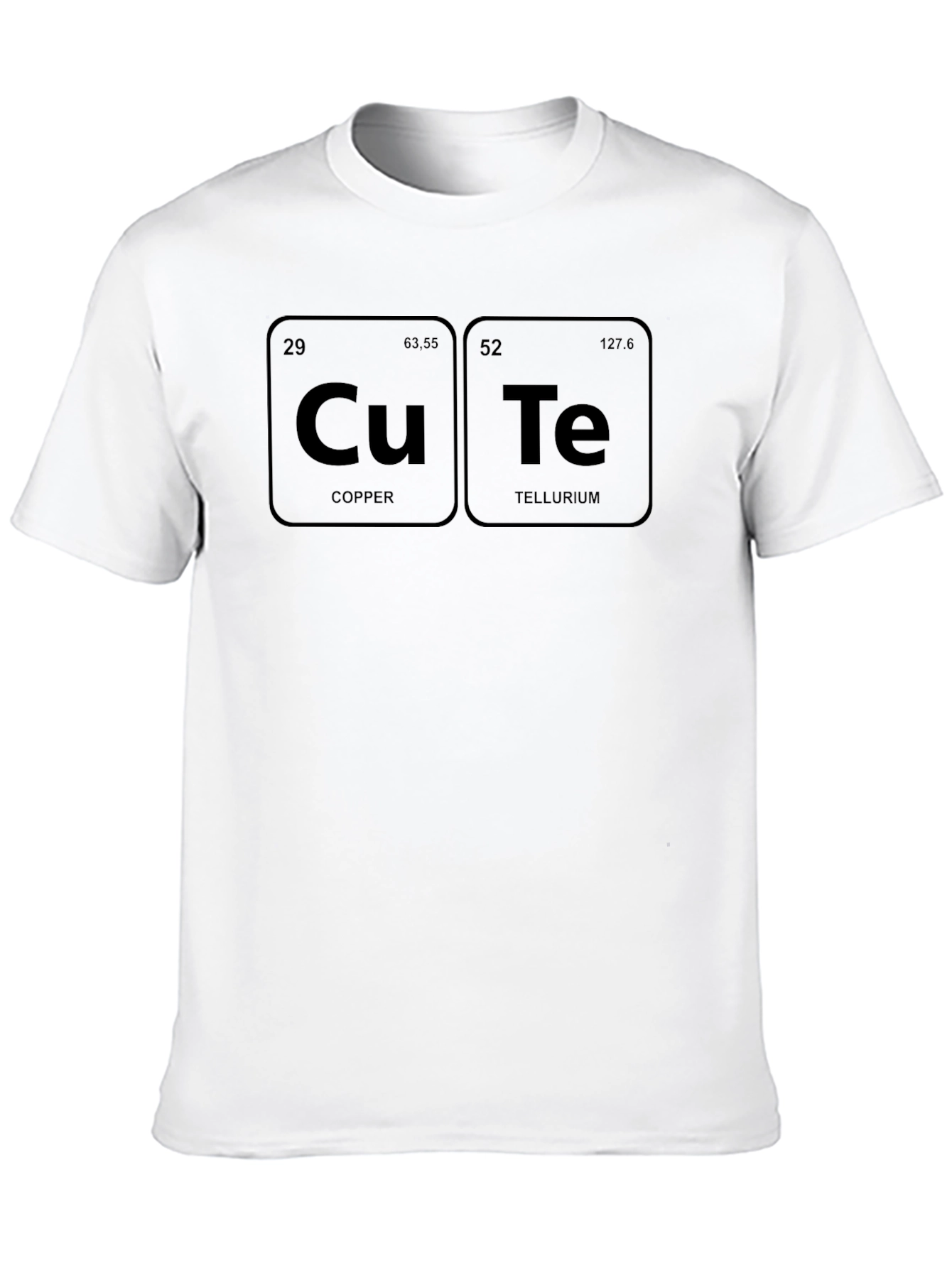 Cute Periodic Table T-Shirt - Copper and Tellurium