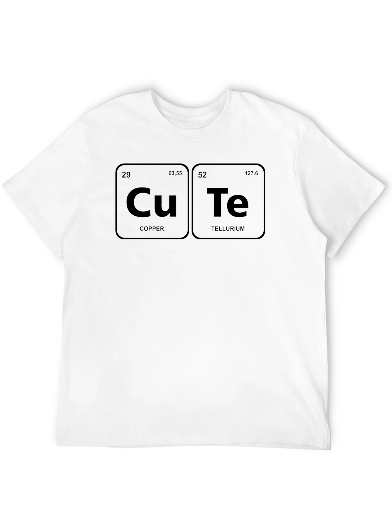 Cute Periodic Table T-Shirt - Copper and Tellurium