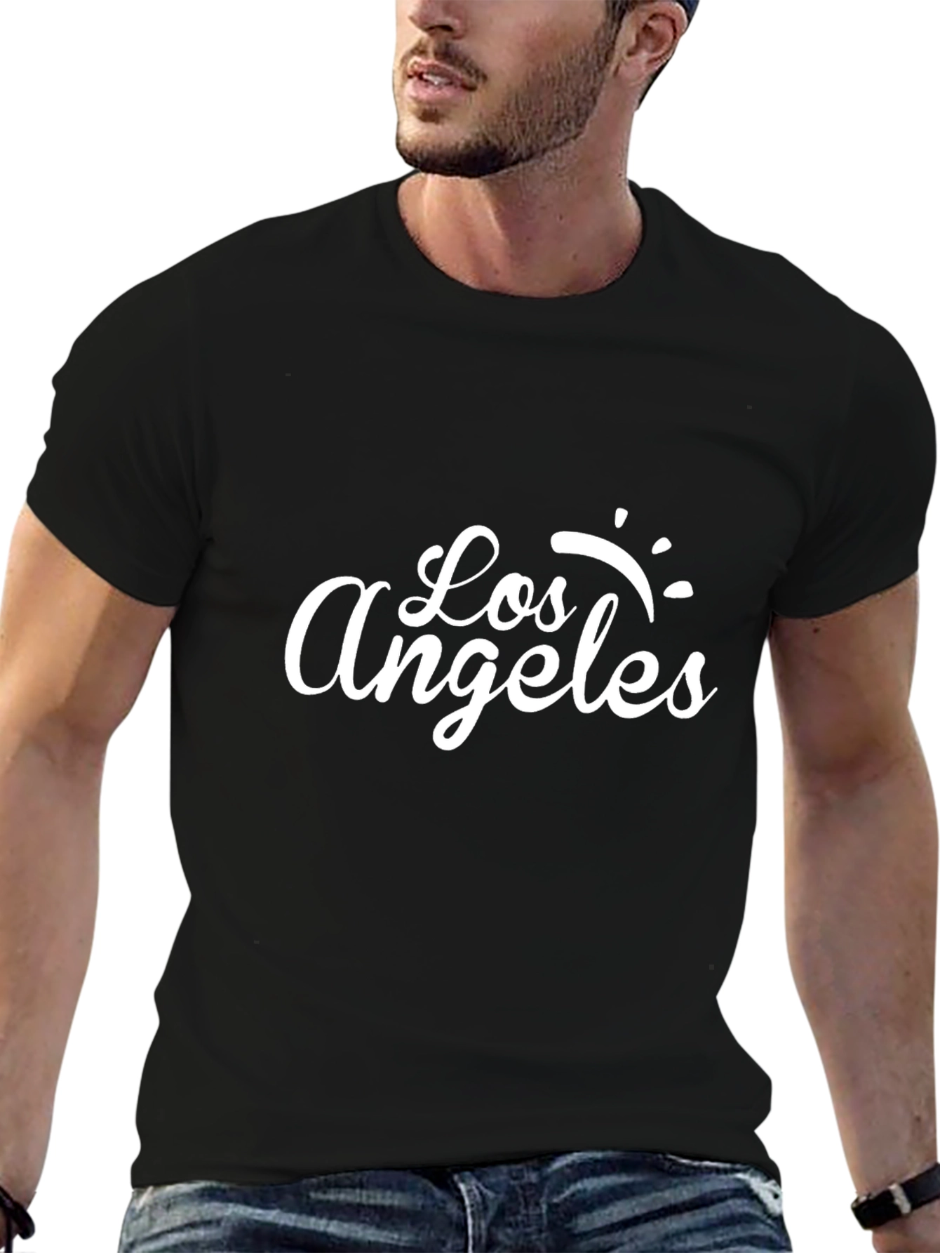 Los Angeles Graphic Print Black T-Shirt