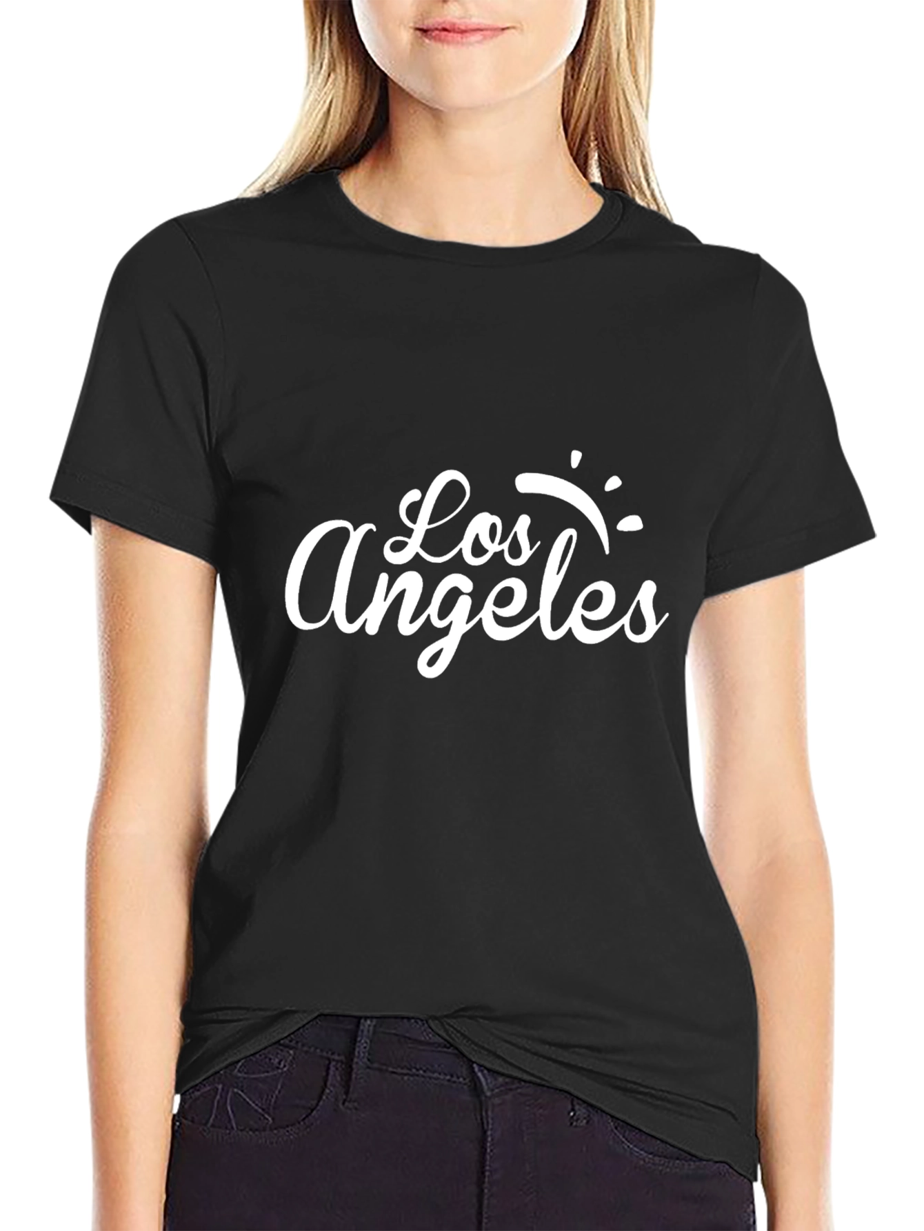 Los Angeles Graphic Print Black T-Shirt