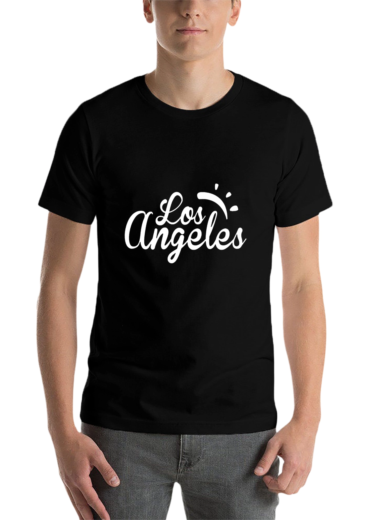 Los Angeles Graphic Print Black T-Shirt
