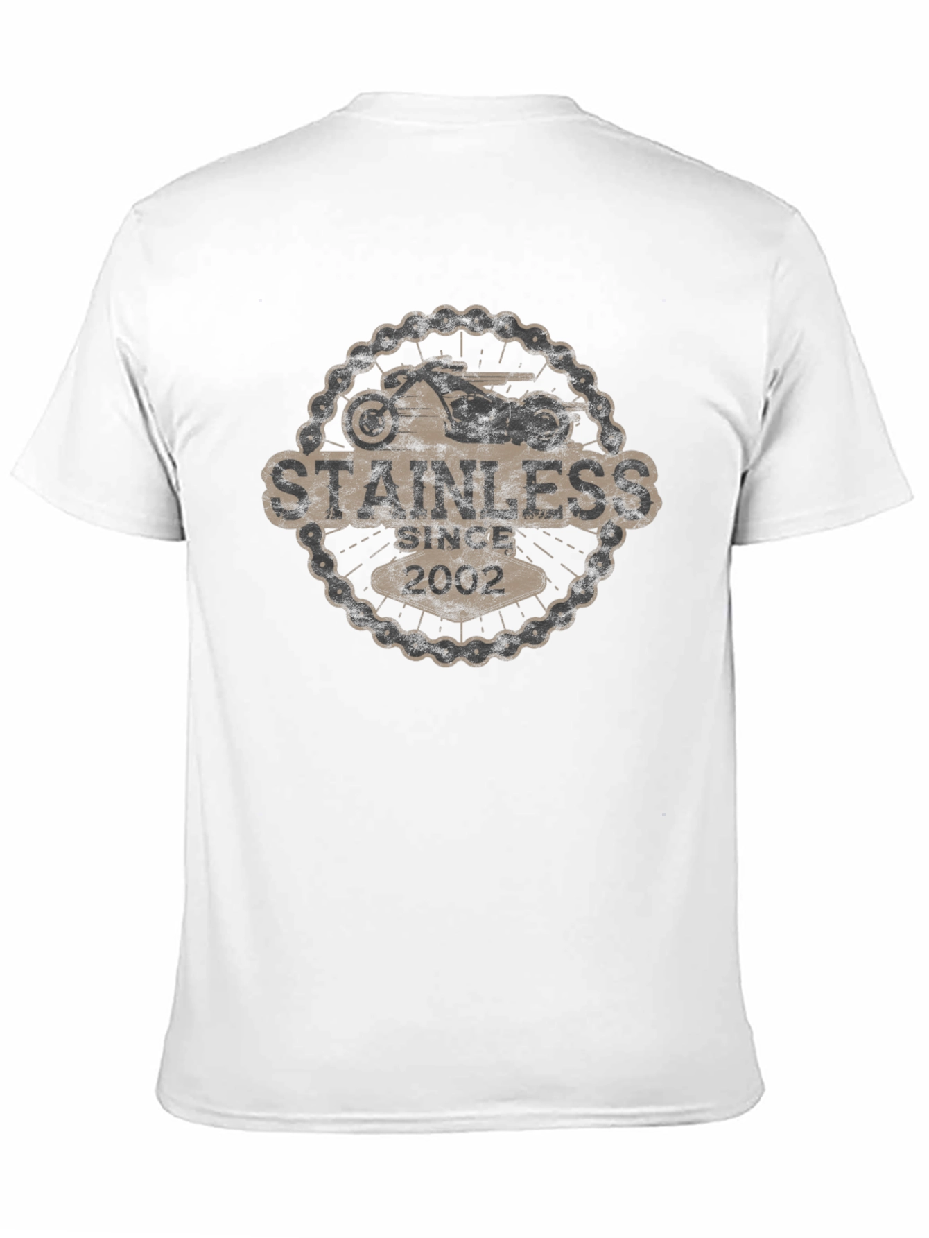 Stainless Since 2002 Graphic Tee - Motorcycle Theme