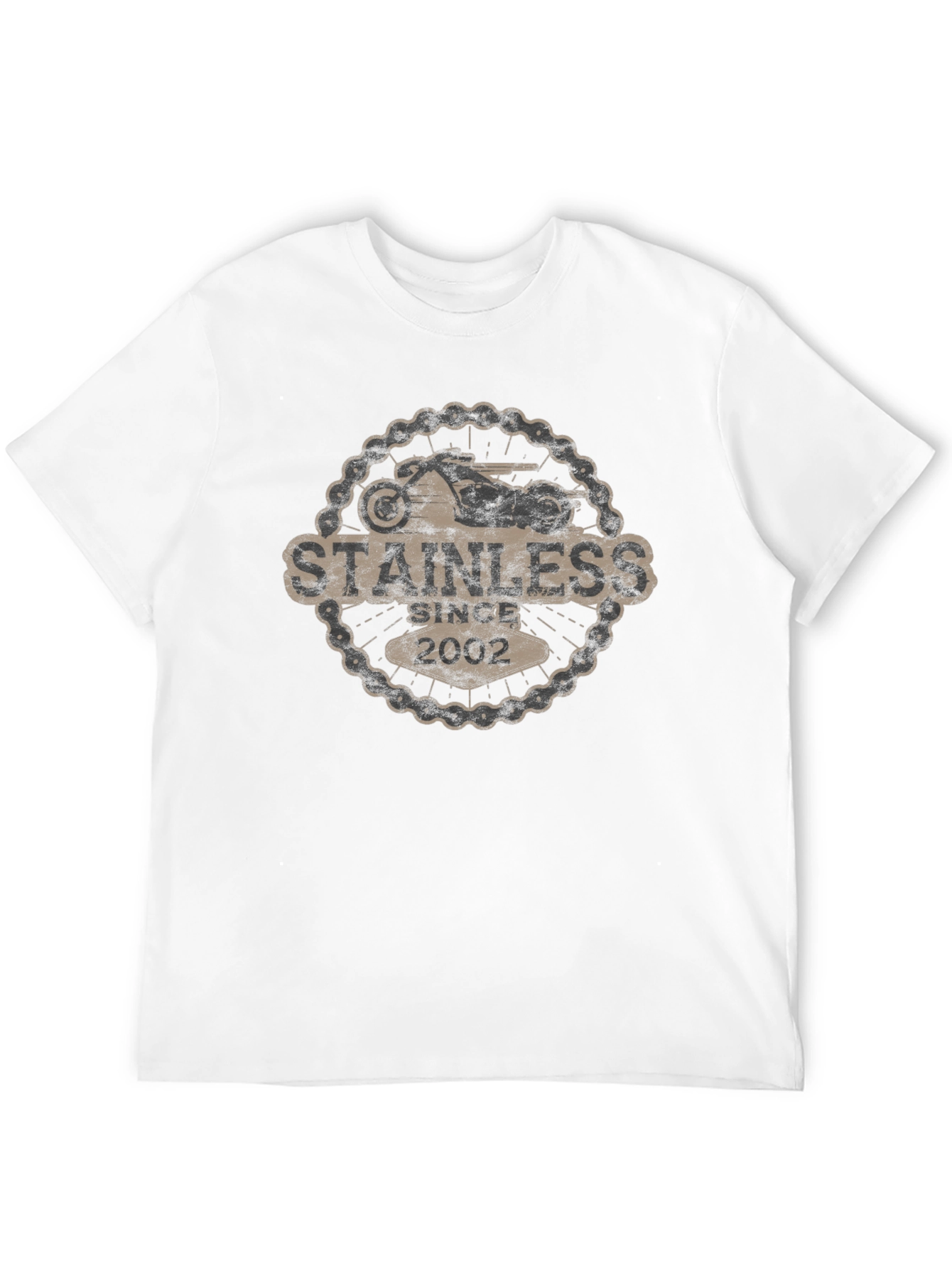 Stainless Since 2002 Graphic Tee - Motorcycle Theme