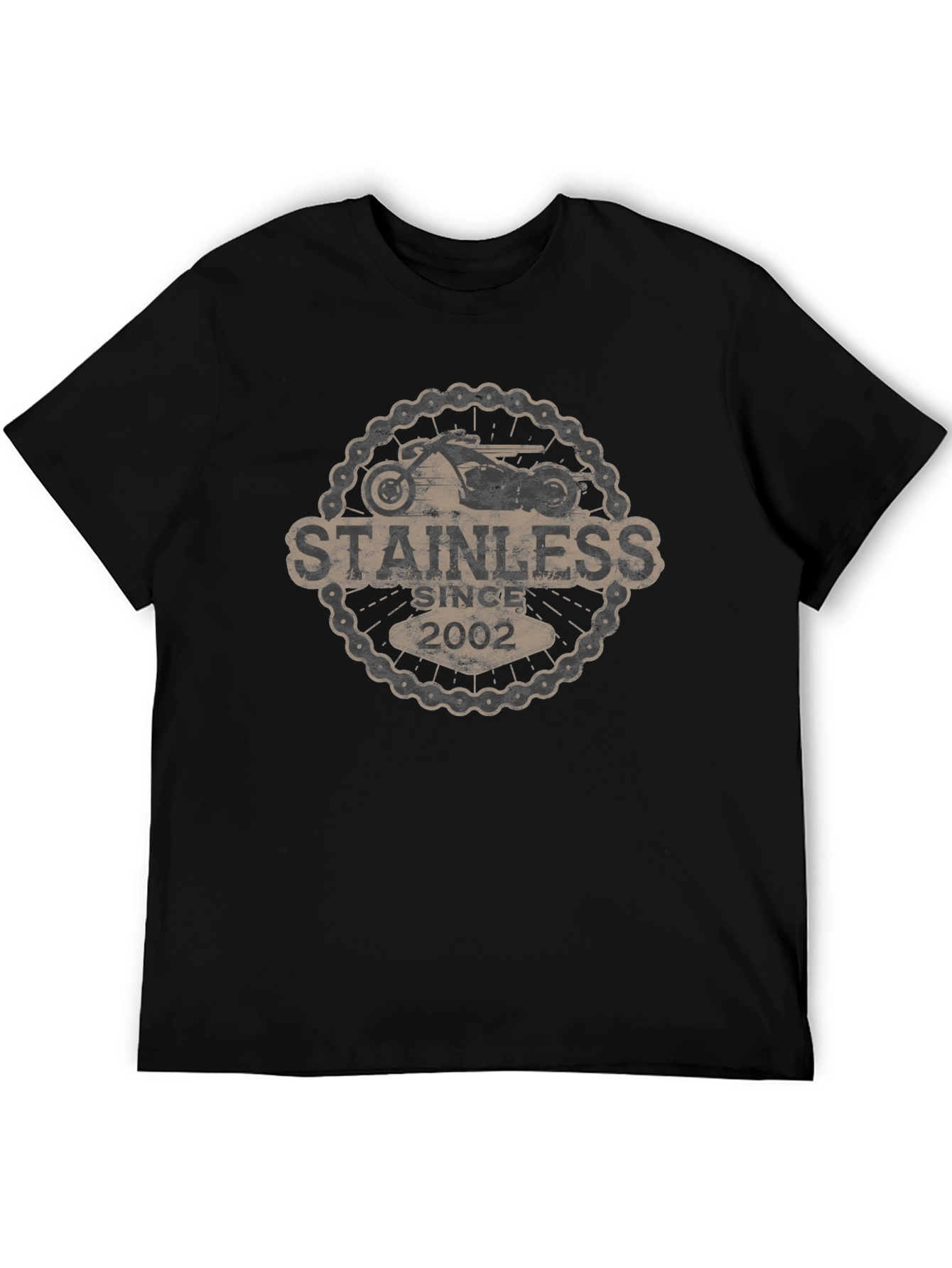 Stainless Since 2002 Graphic Tee - Motorcycle Theme