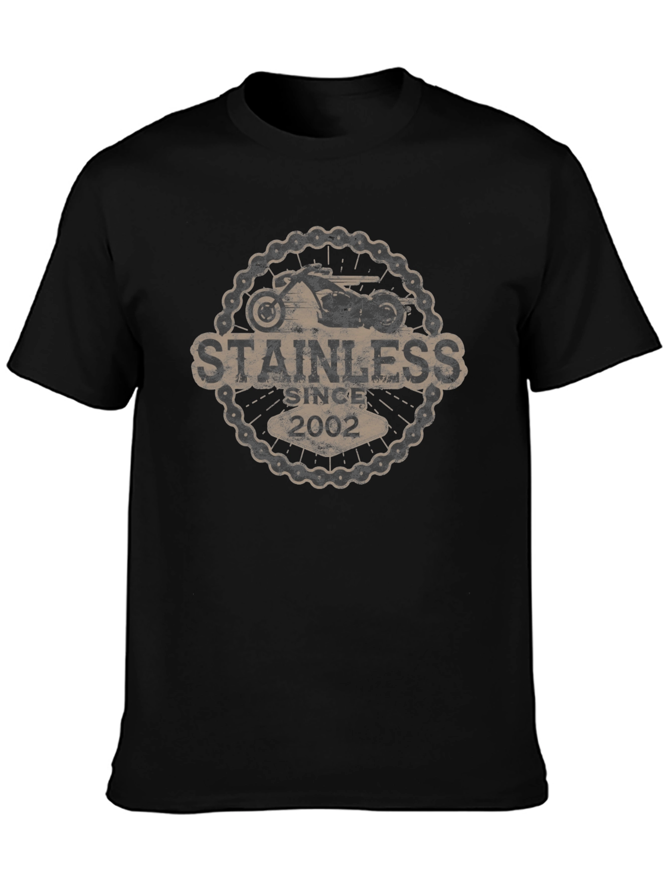 Stainless Since 2002 Graphic Tee - Motorcycle Theme
