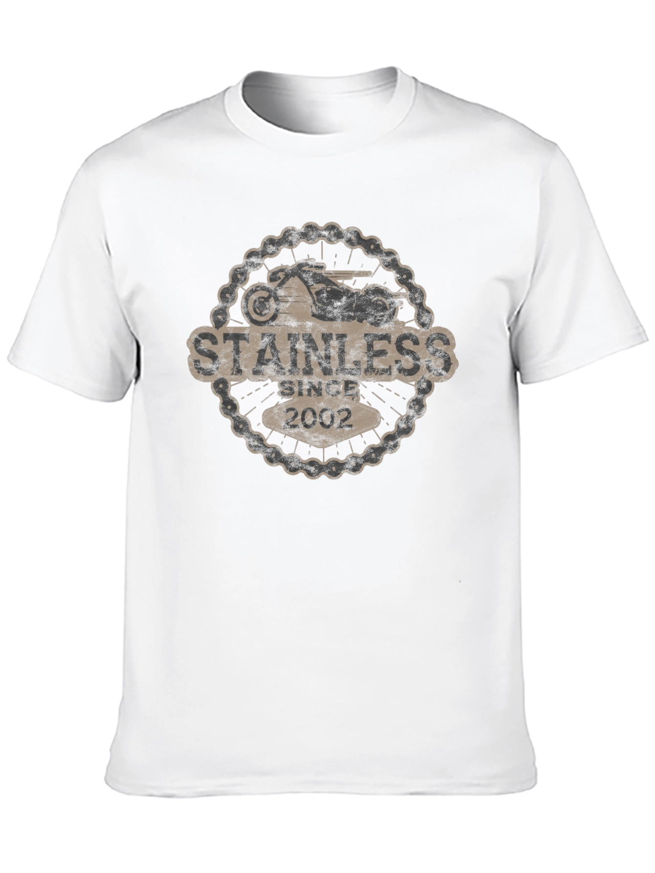 Stainless Since 2002 Graphic Tee - Motorcycle Theme