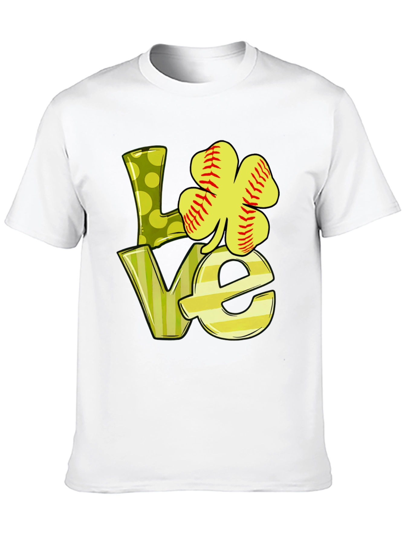 LOVE Baseball Shamrock T-Shirt - St. Patricks Day Tee