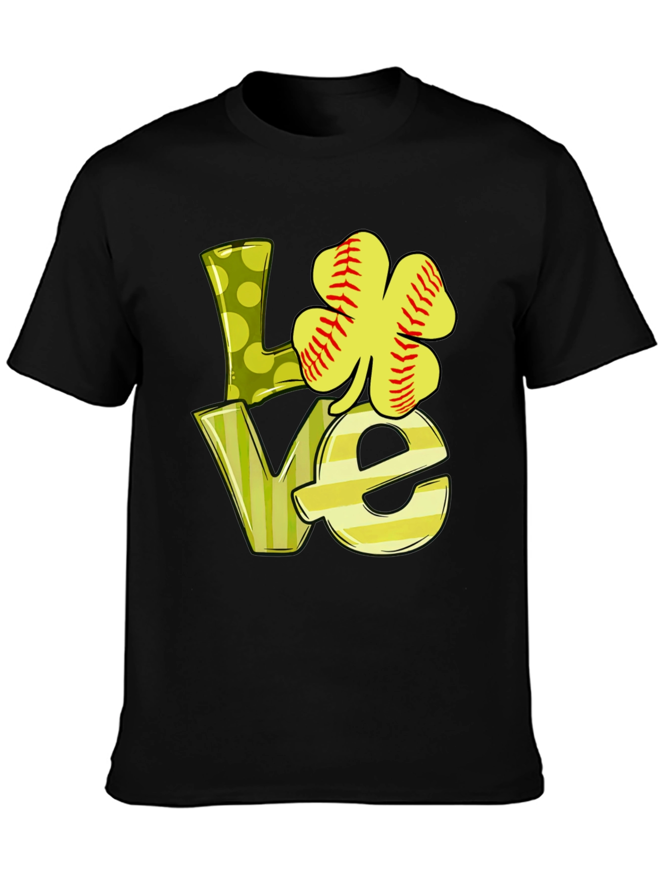 LOVE Baseball Shamrock T-Shirt - St. Patricks Day Tee