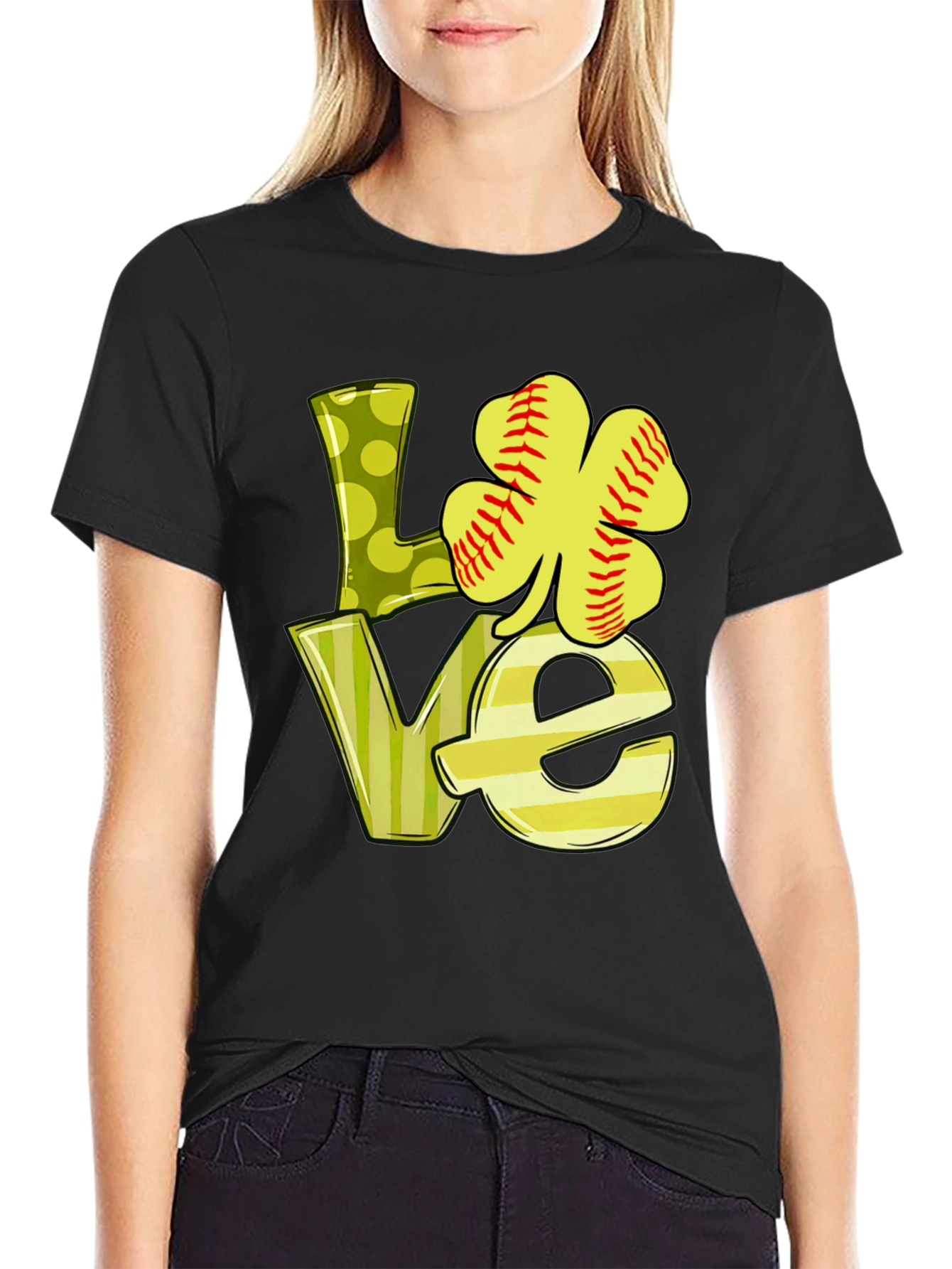 LOVE Baseball Shamrock T-Shirt - St. Patricks Day Tee