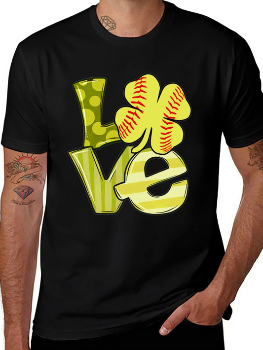 LOVE Baseball Shamrock T-Shirt - St. Patricks Day Tee