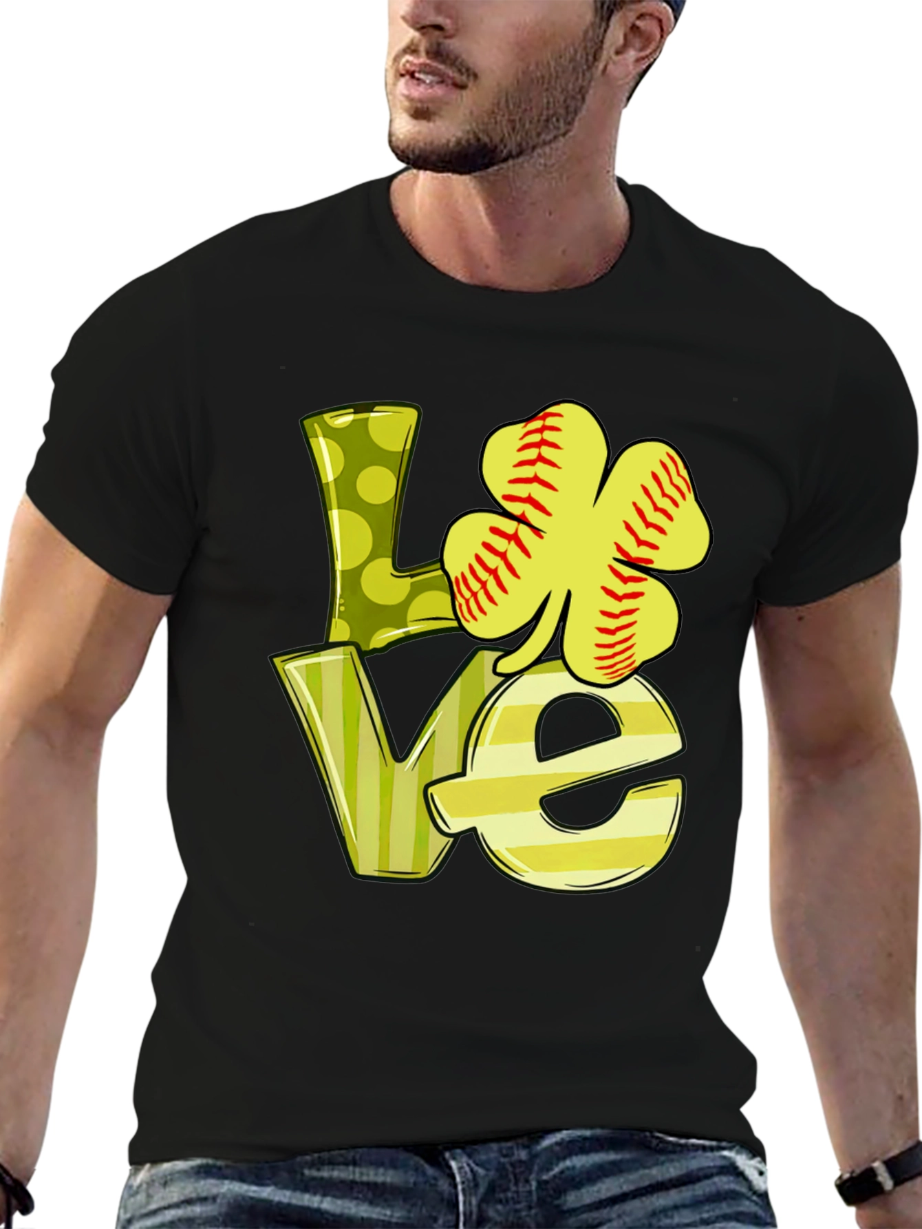 LOVE Baseball Shamrock T-Shirt - St. Patricks Day Tee