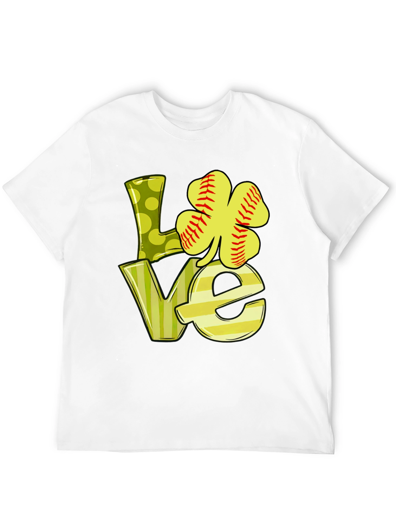 LOVE Baseball Shamrock T-Shirt - St. Patricks Day Tee