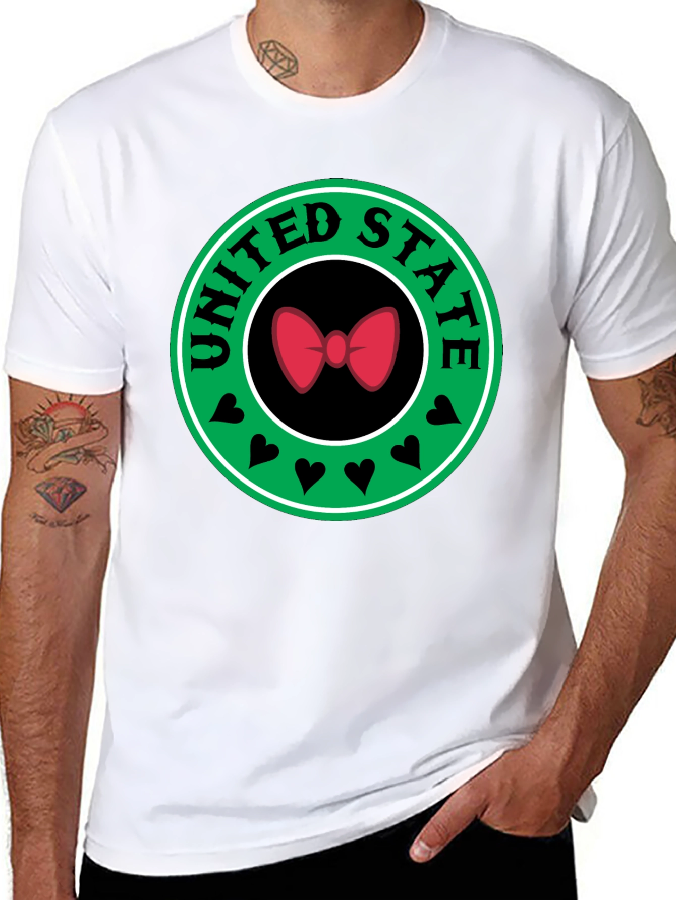 United States Bow Tie Black T-Shirt