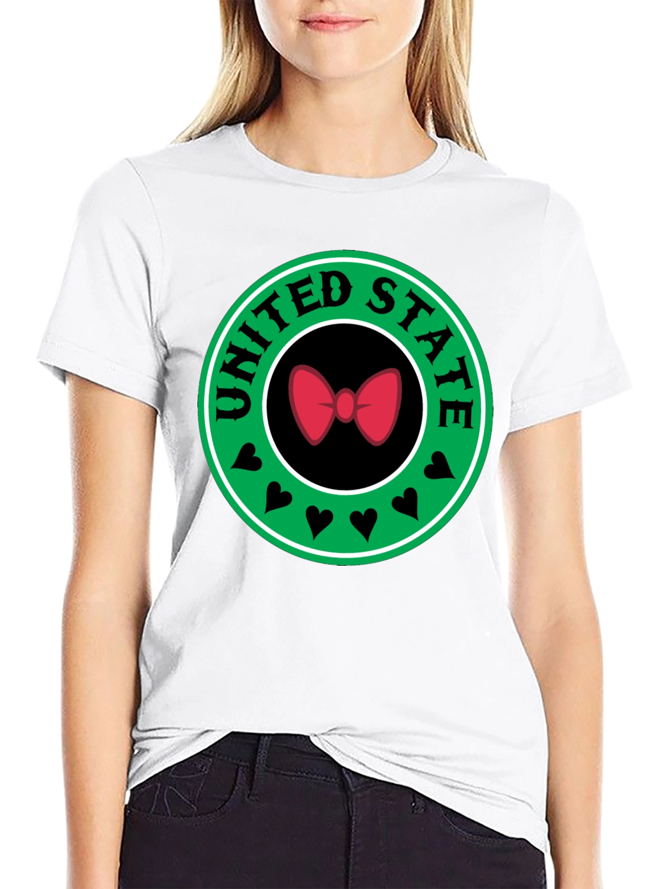 United States Bow Tie Black T-Shirt