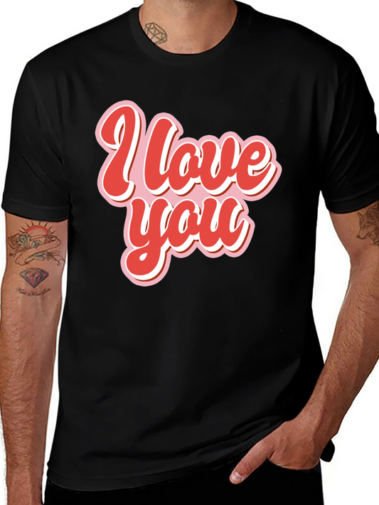 I Love You Retro Style Graphic Tee