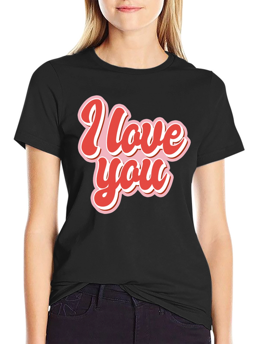 I Love You Retro Style Graphic Tee