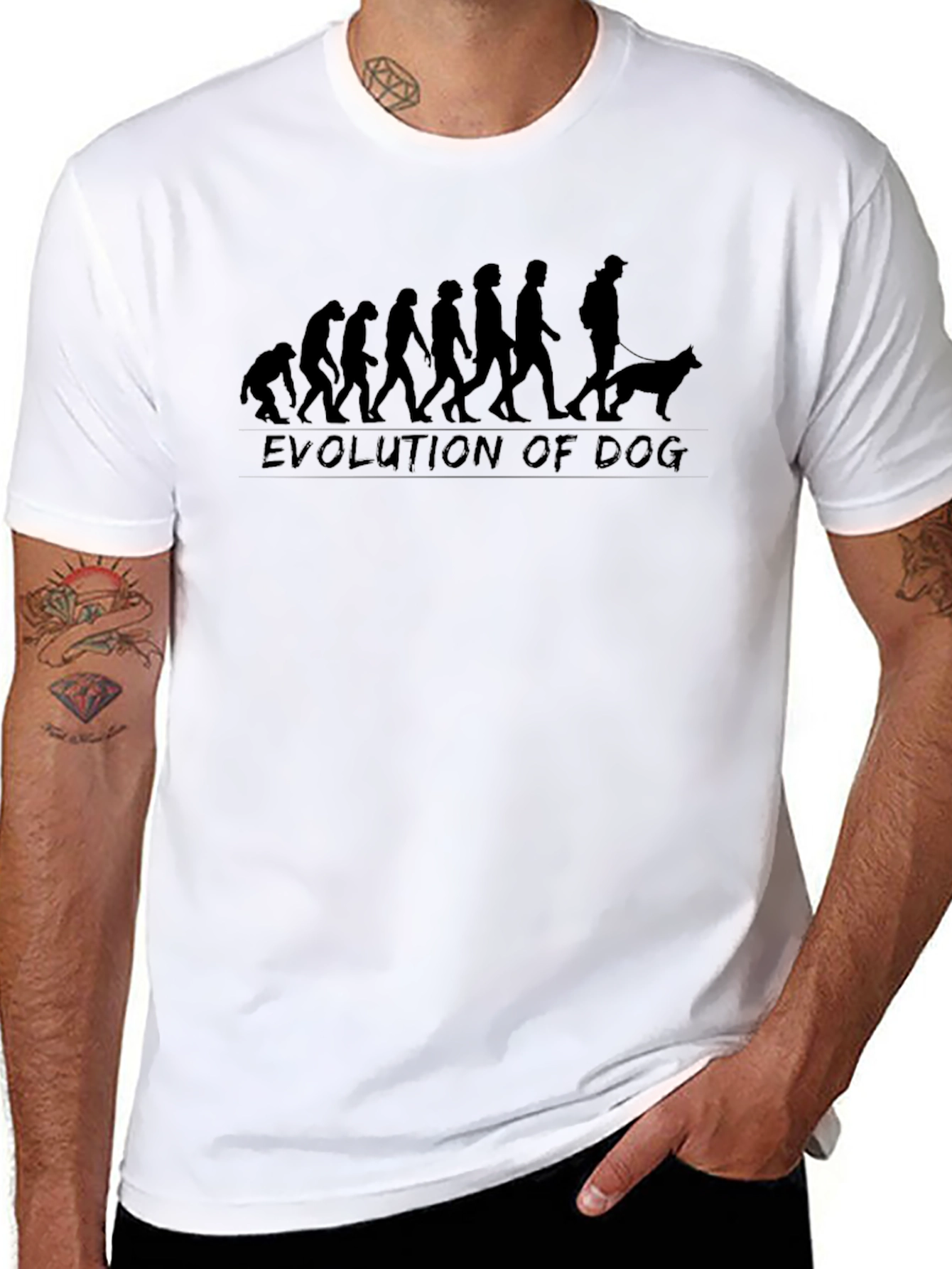 Evolution of Dog T-Shirt - Black Graphic Tee