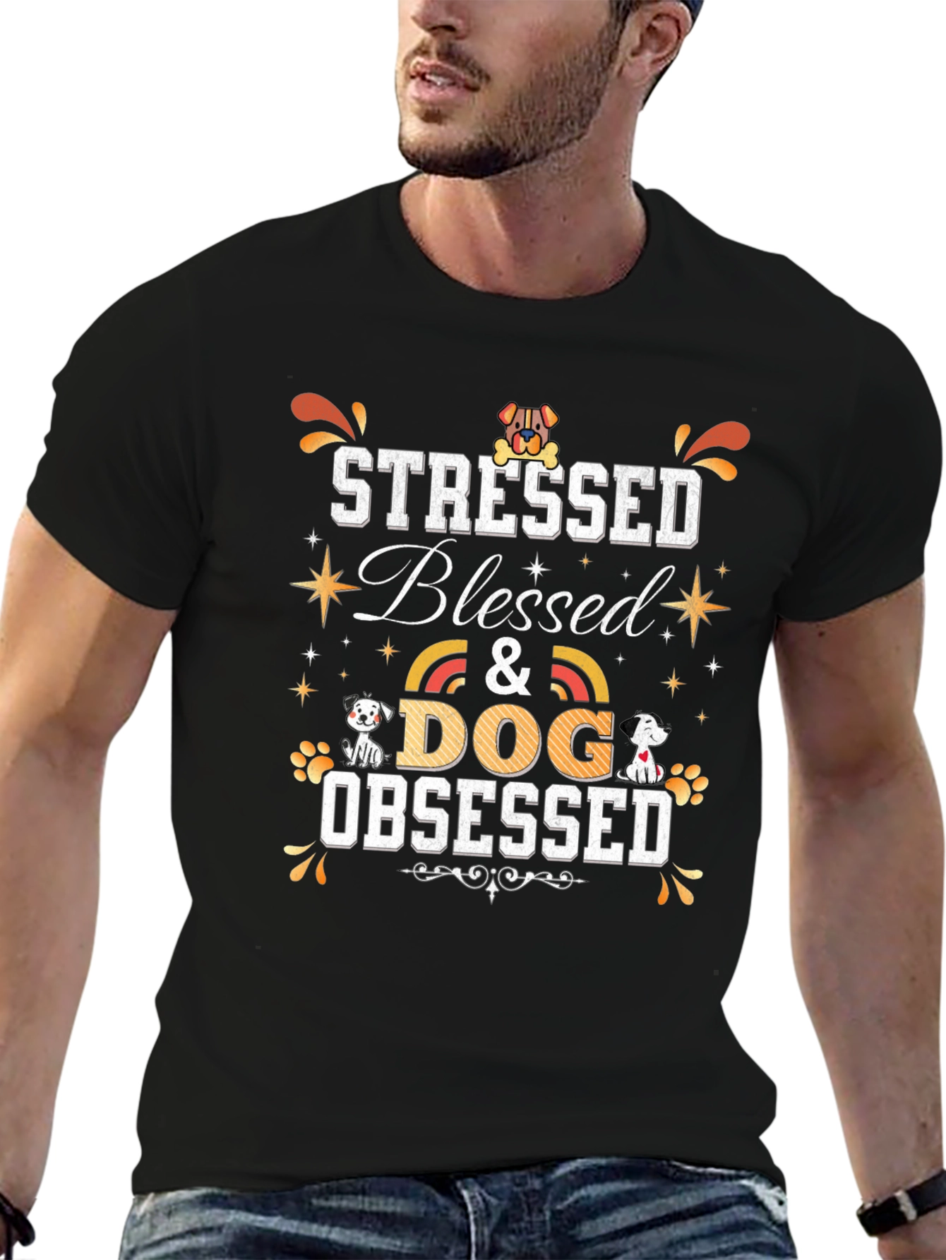 Stressed Blessed & Dog Obsessed T-Shirt