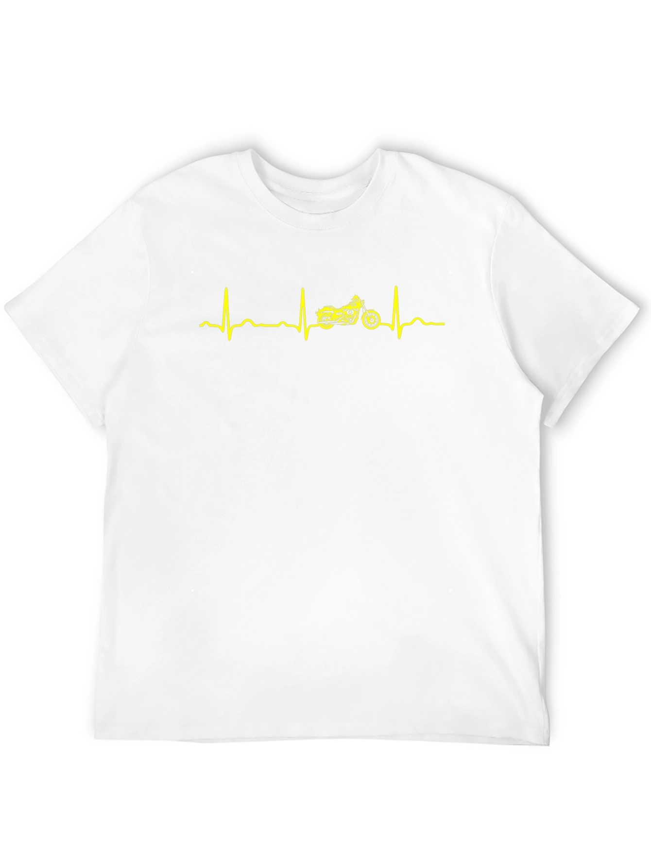 Motorcycle Heartbeat Graphic Tee - Black