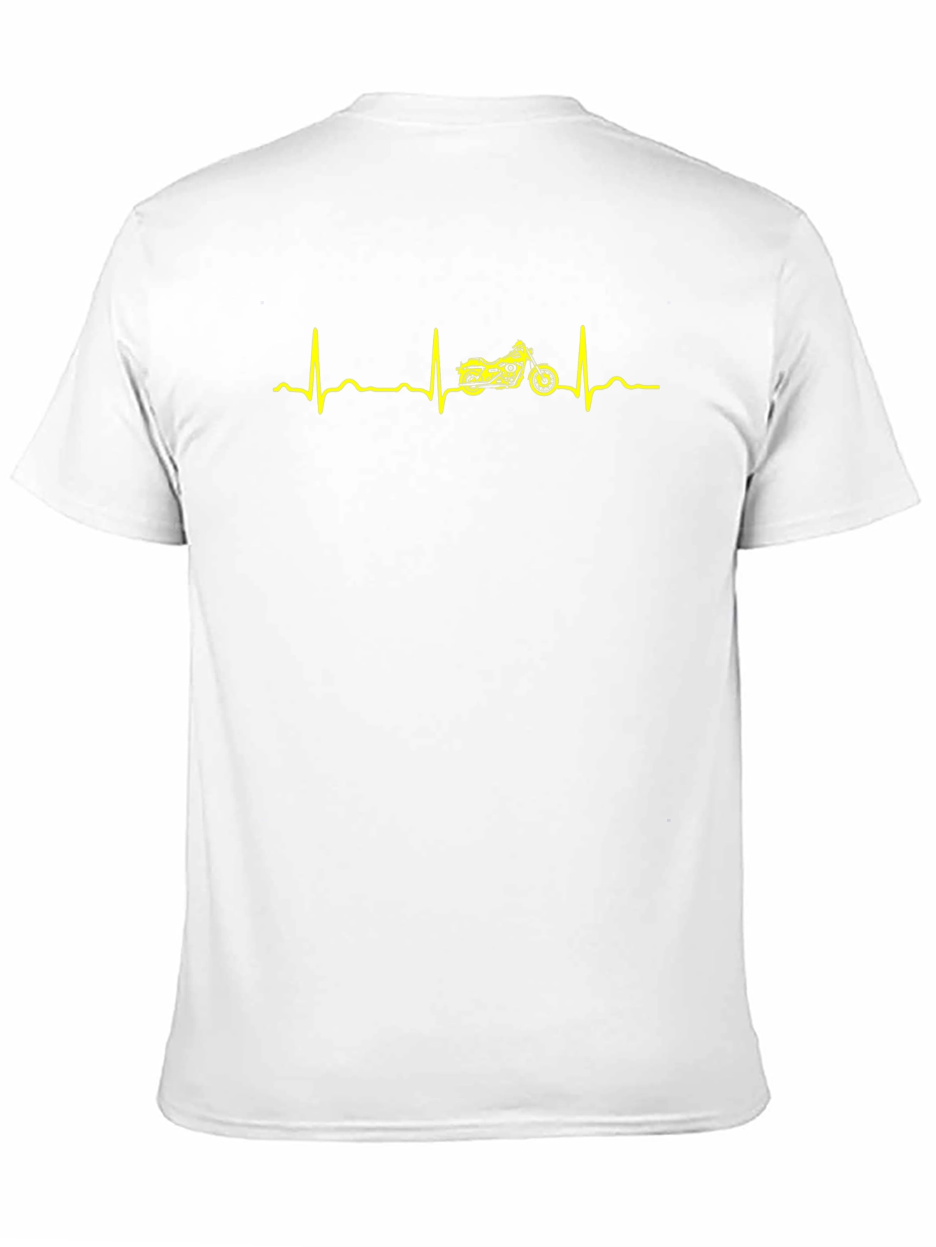 Motorcycle Heartbeat Graphic Tee - Black
