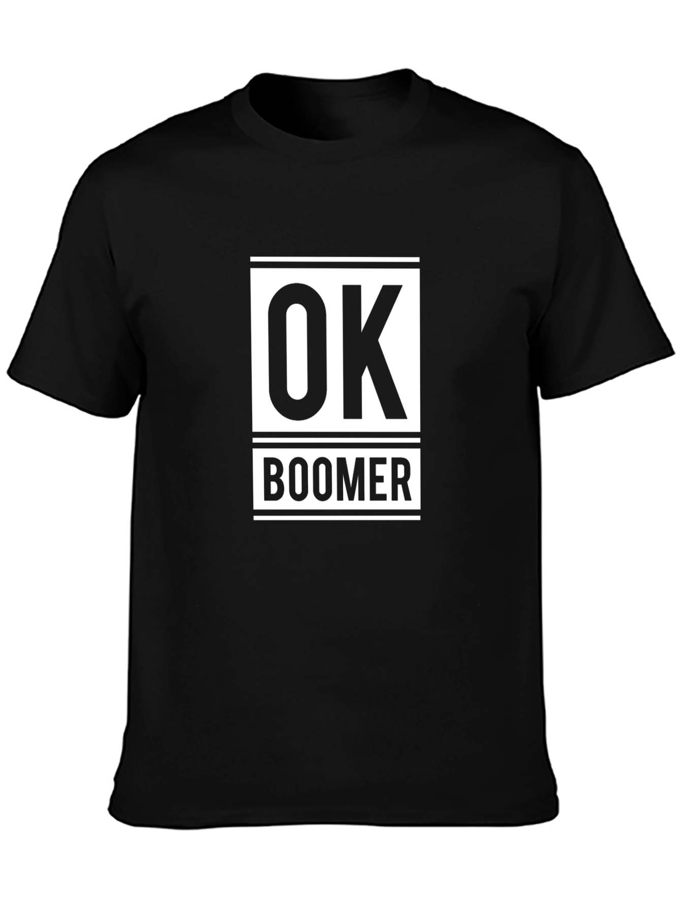 OK Boomer Graphic Tee - Black Cotton Casual T-Shirt