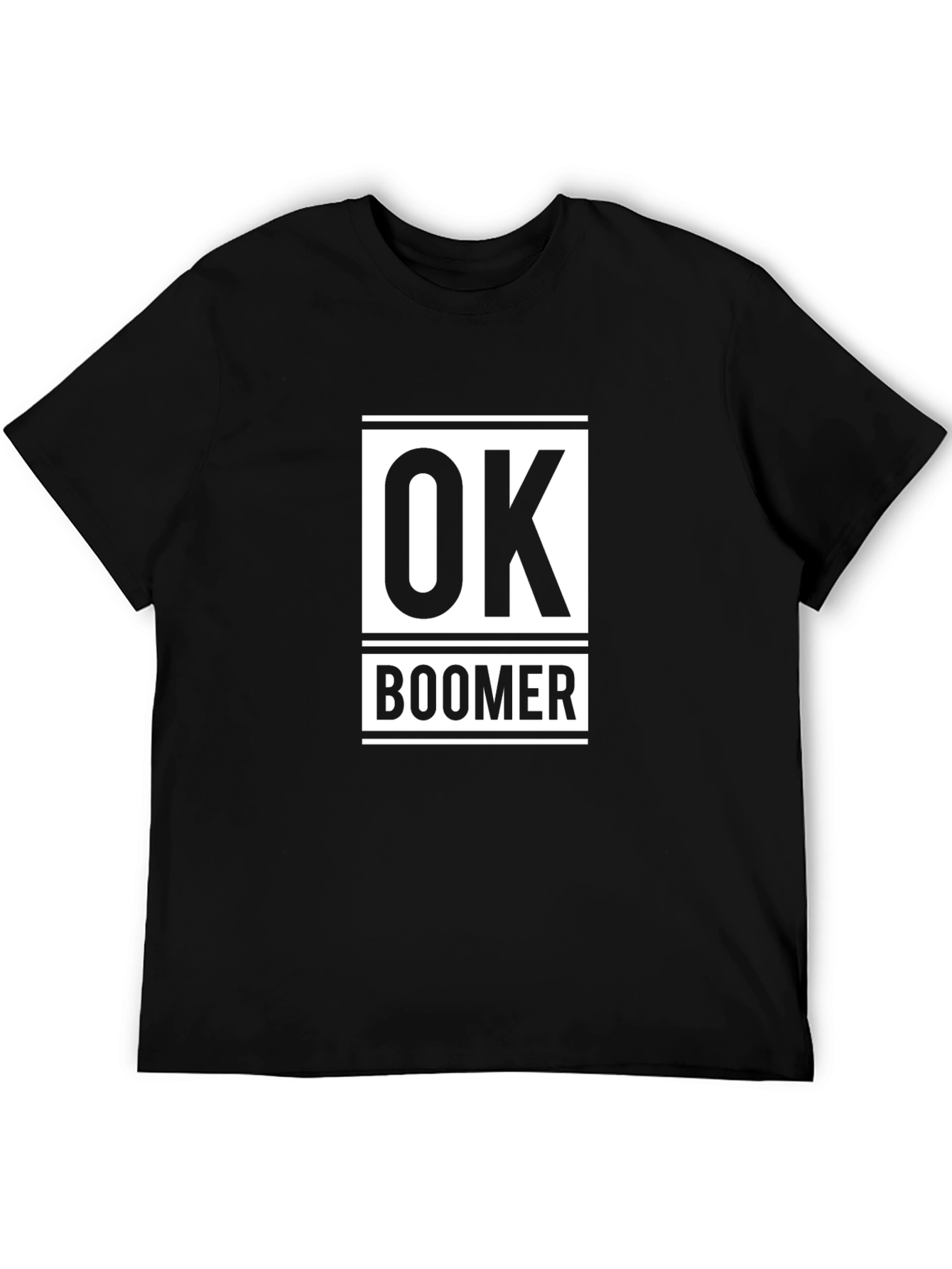 OK Boomer Graphic Tee - Black Cotton Casual T-Shirt