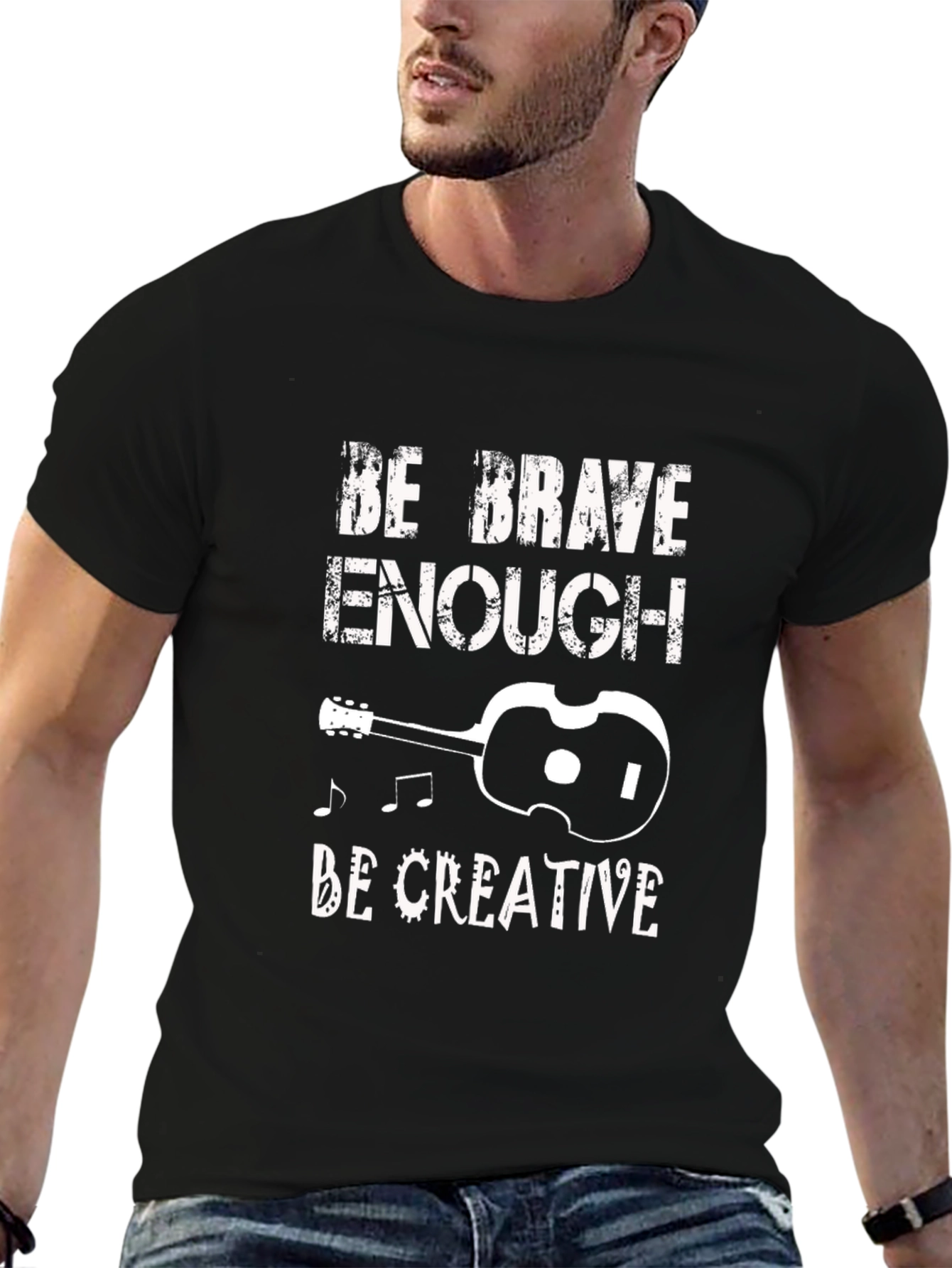 Be Brave Enough Creative Graphic T-Shirt