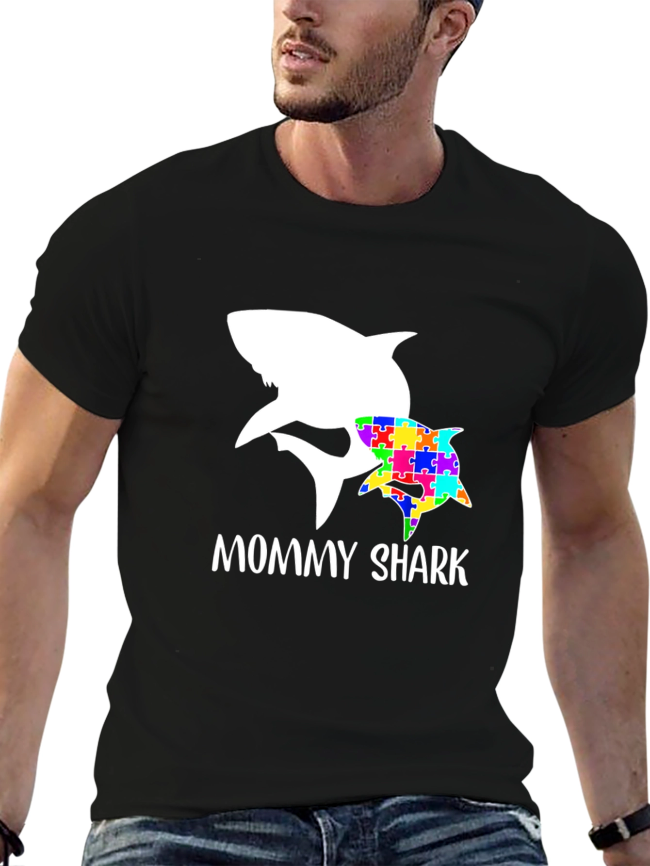 Mommy Shark Autism Awareness T-Shirt