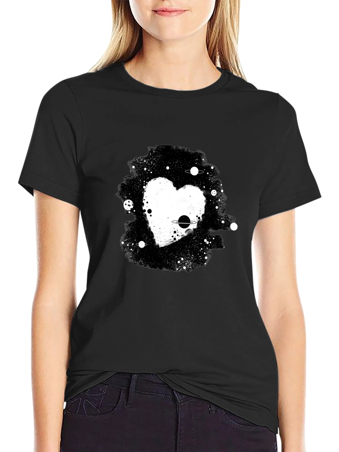 Cosmic Heart Black T-Shirt