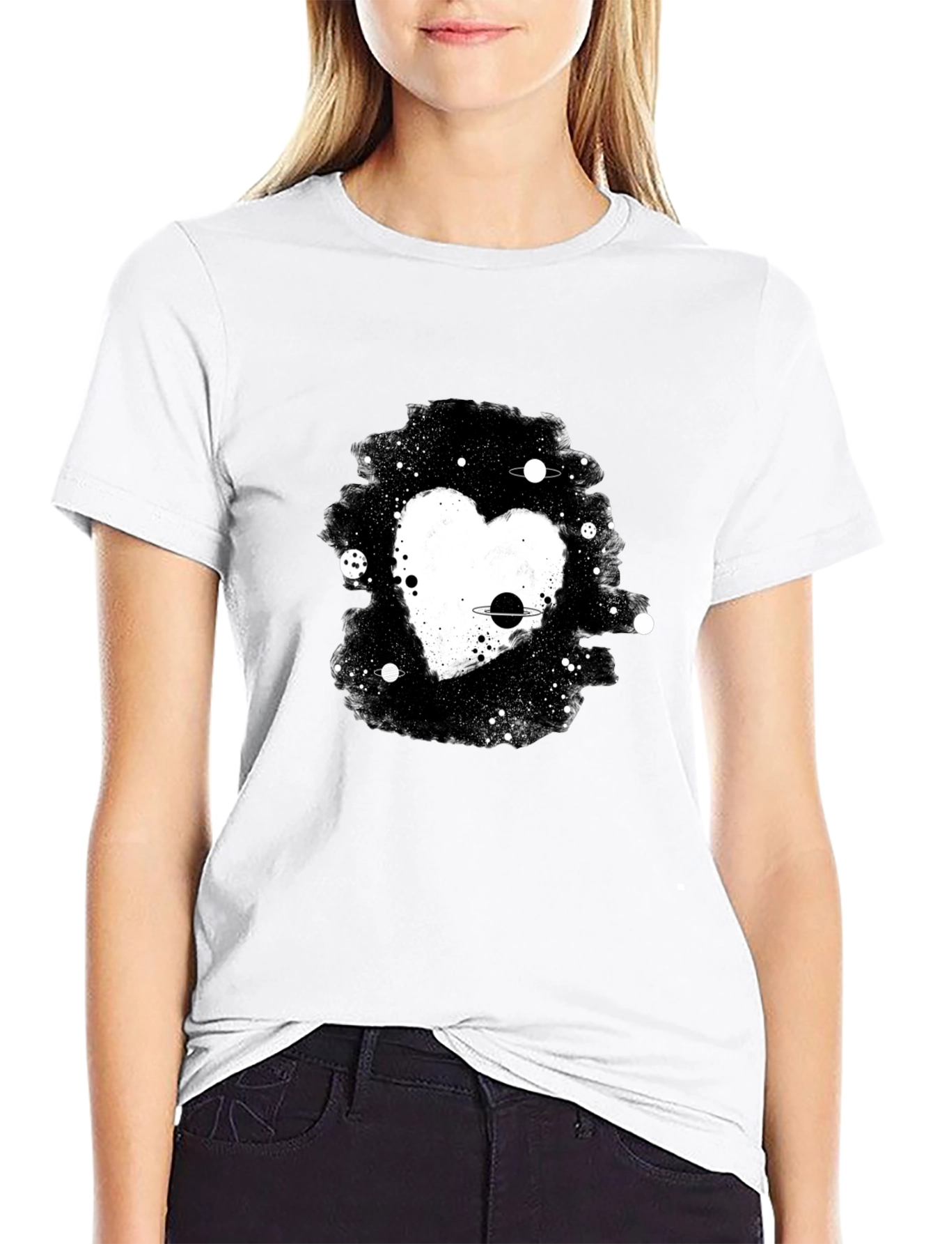 Cosmic Heart Black T-Shirt