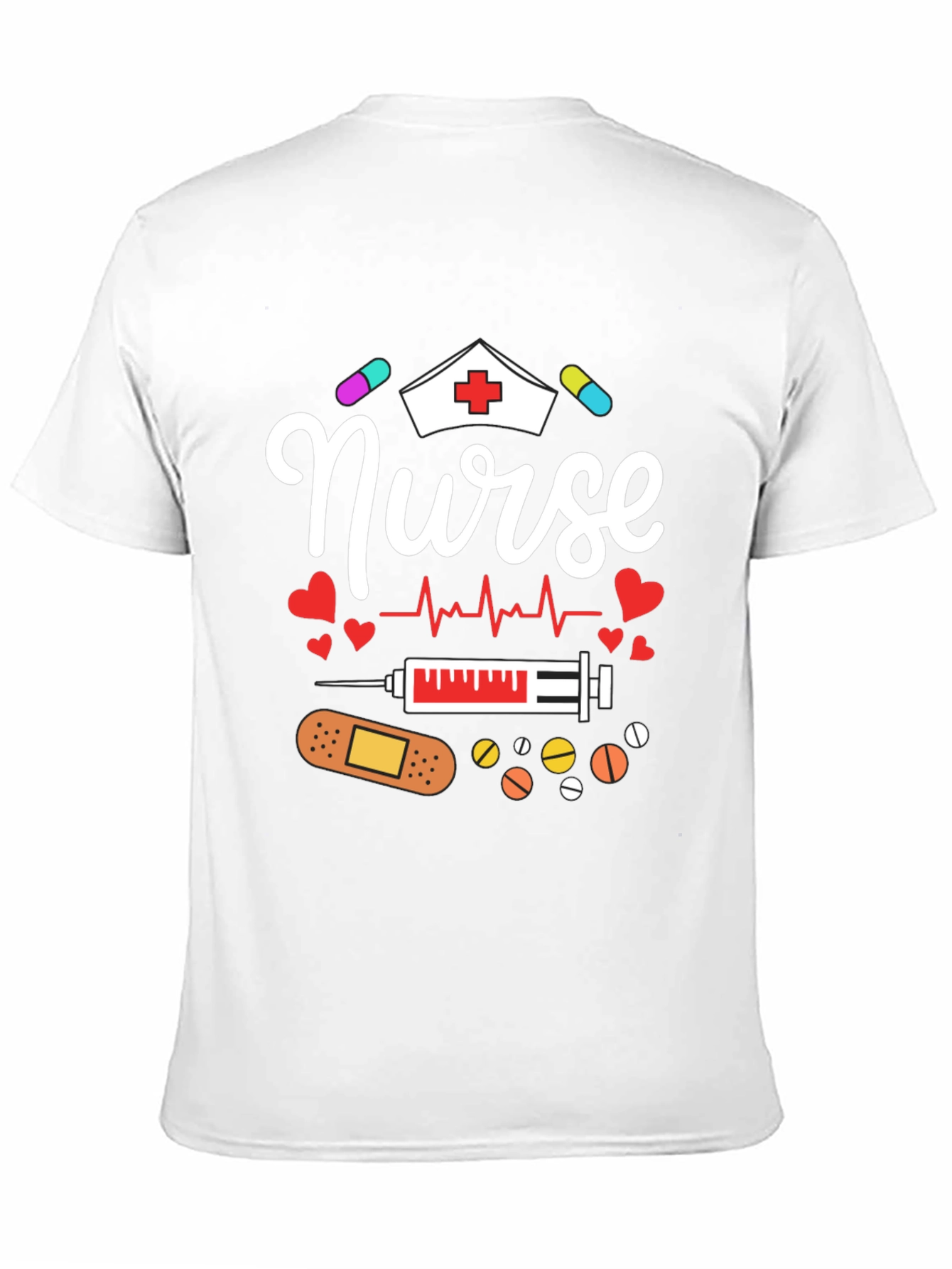 Nurse Graphic Print Black T-Shirt