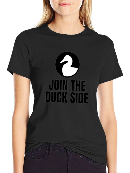 Join the Duck Side T-Shirt - Black Cotton Tee