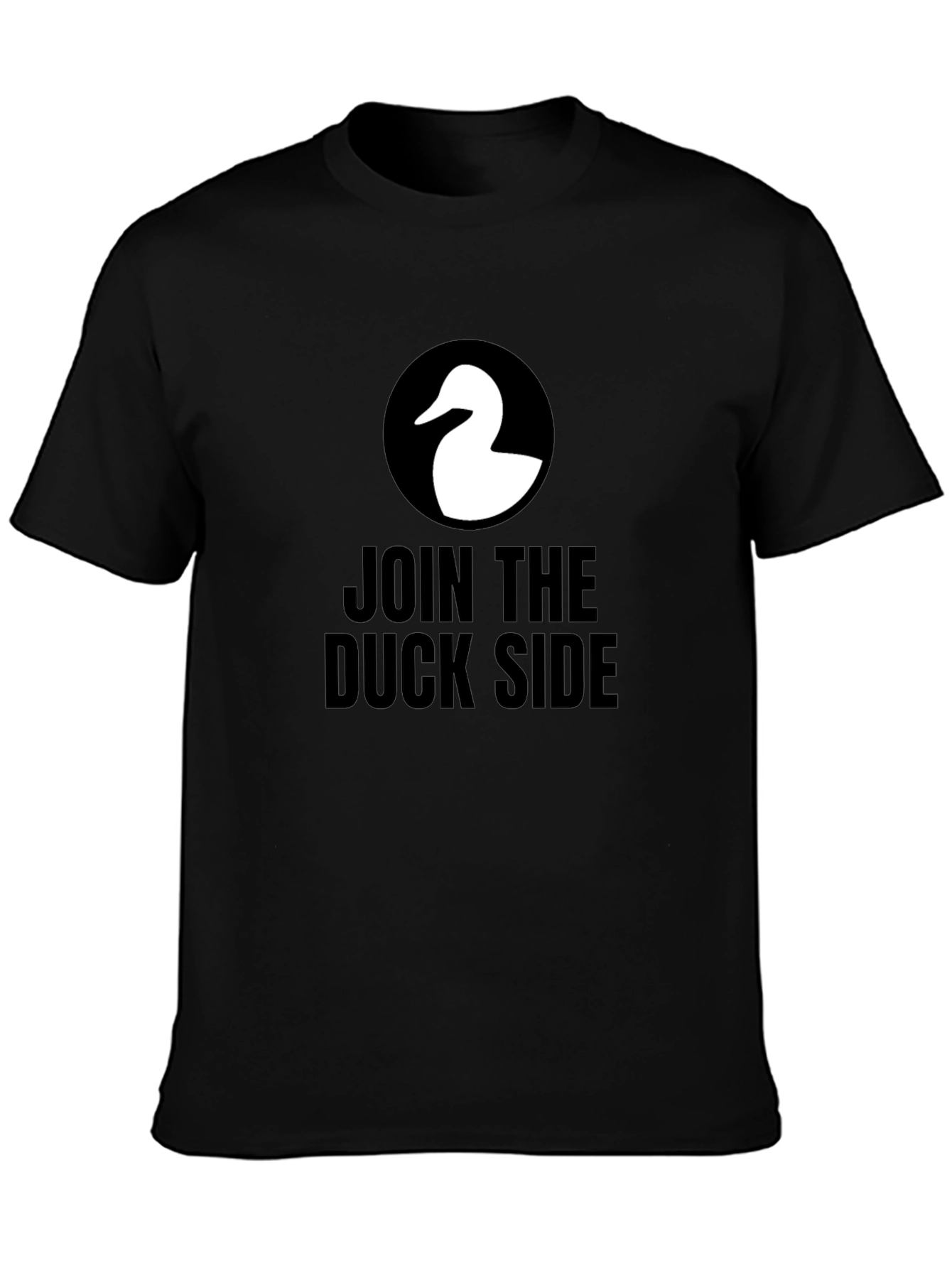 Join the Duck Side T-Shirt - Black Cotton Tee
