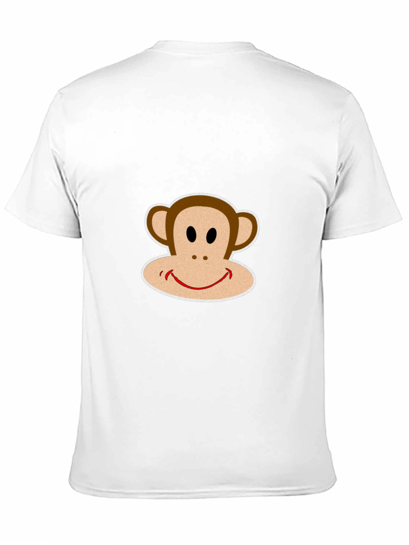 Black T-Shirt with Smiling Monkey Graphic