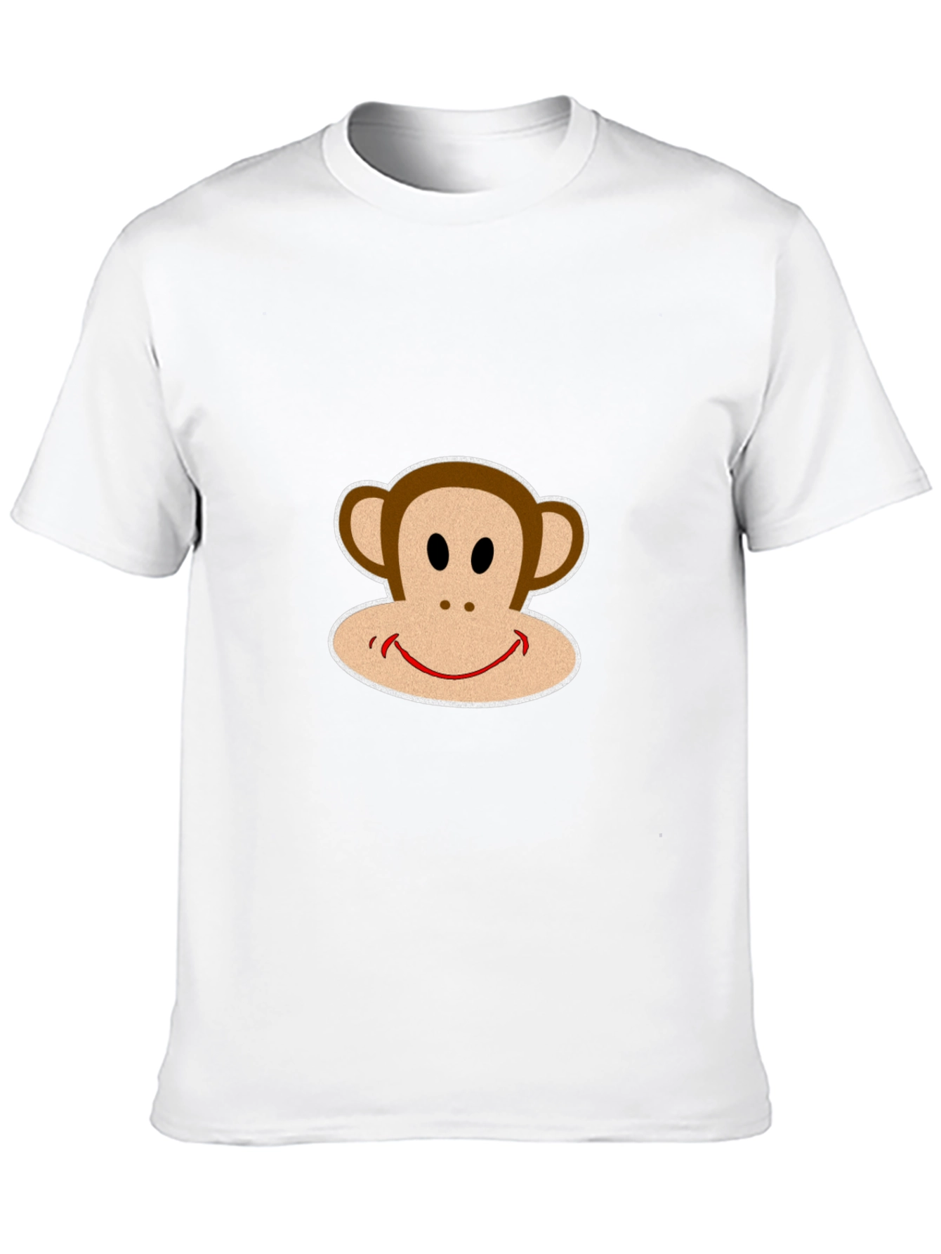 Black T-Shirt with Smiling Monkey Graphic