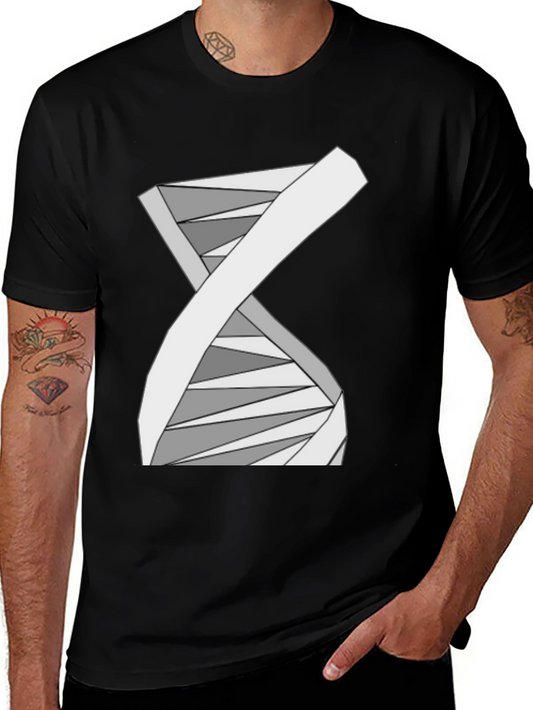 Abstract DNA Helix Graphic Tee - Science Style
