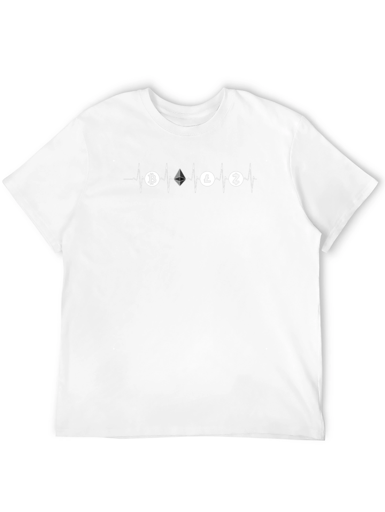 Crypto Heartbeat T-Shirt - Bitcoin Ethereum Litecoin
