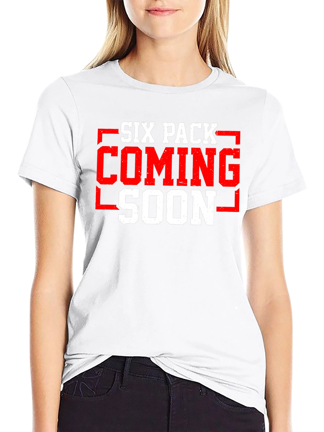 Six Pack Coming Soon T-Shirt Gym Workout Funny