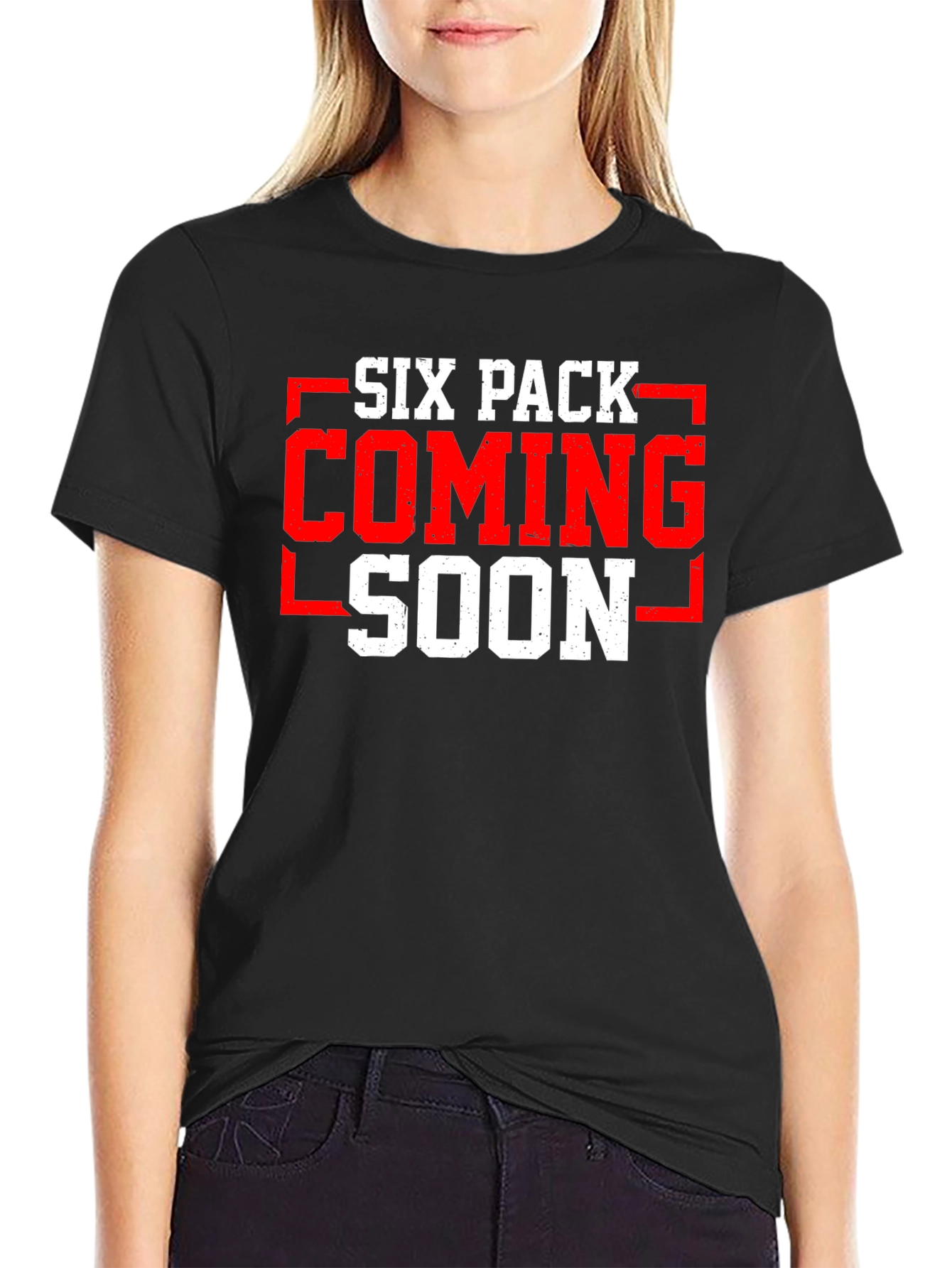 Six Pack Coming Soon T-Shirt Gym Workout Funny