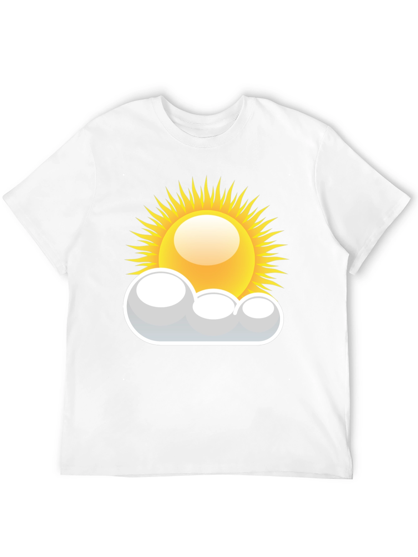Sunny Day Graphic Tee - Black Cotton T-Shirt