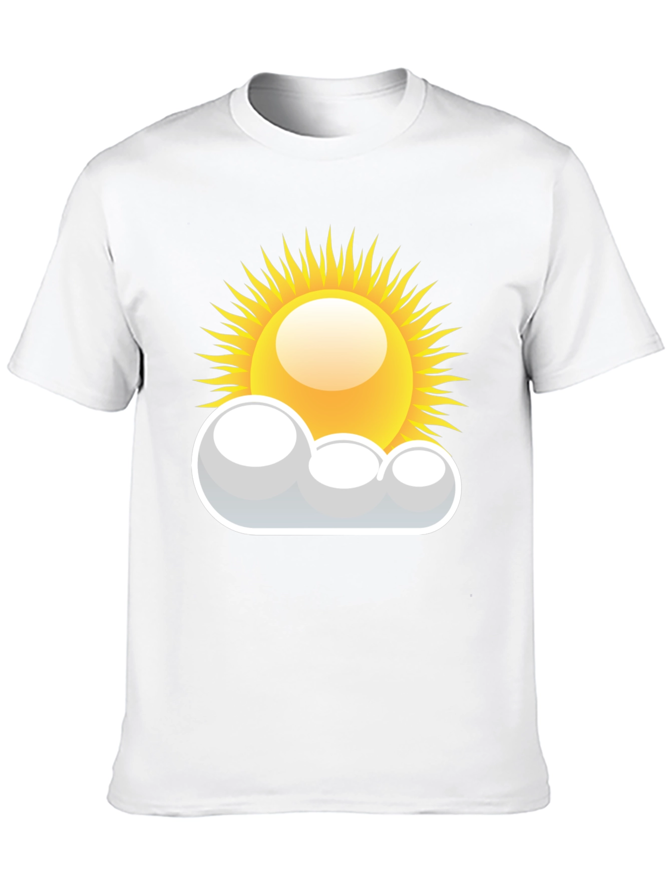 Sunny Day Graphic Tee - Black Cotton T-Shirt