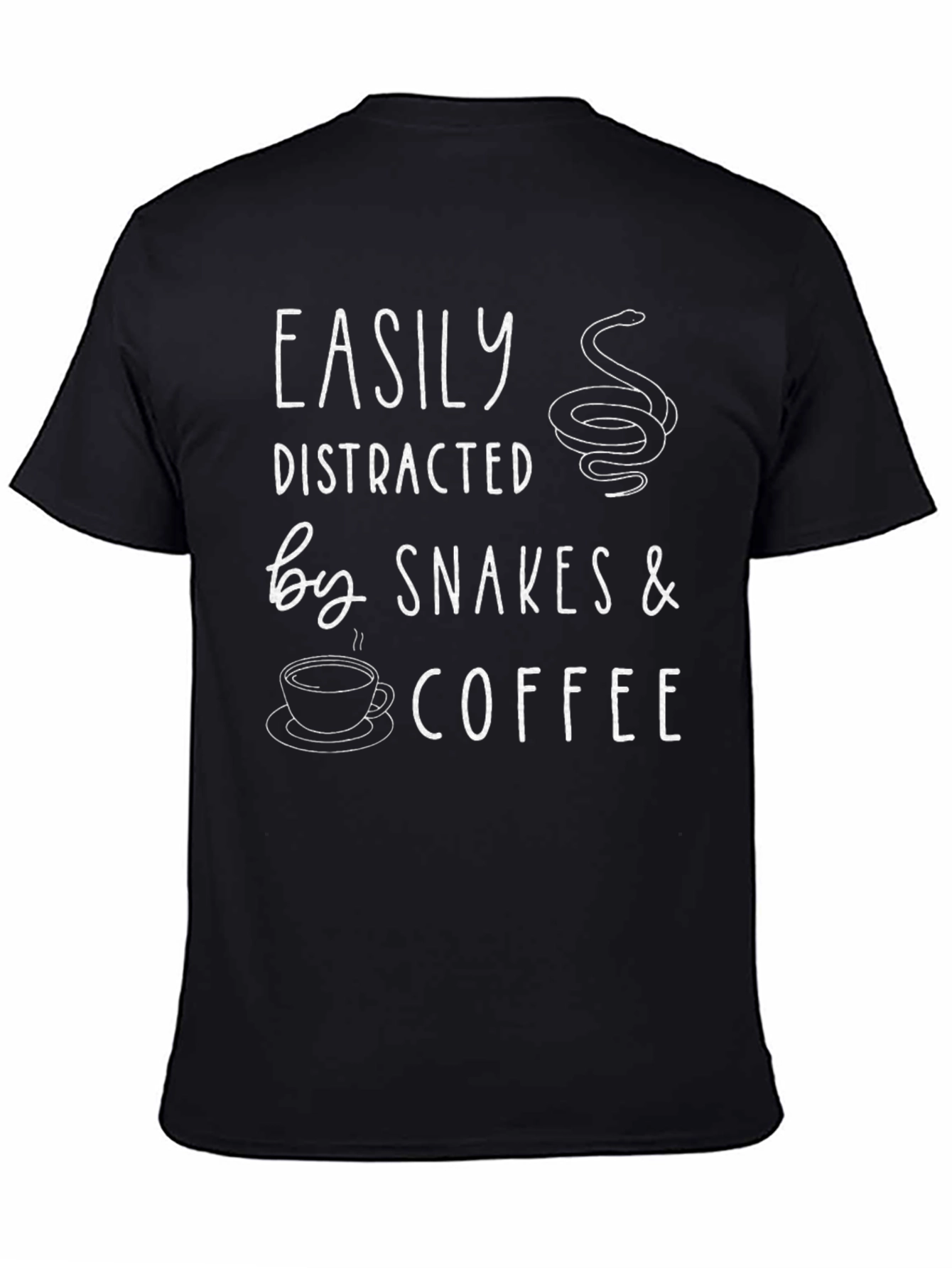 Easily Distracted by Snakes & Coffee T-Shirt