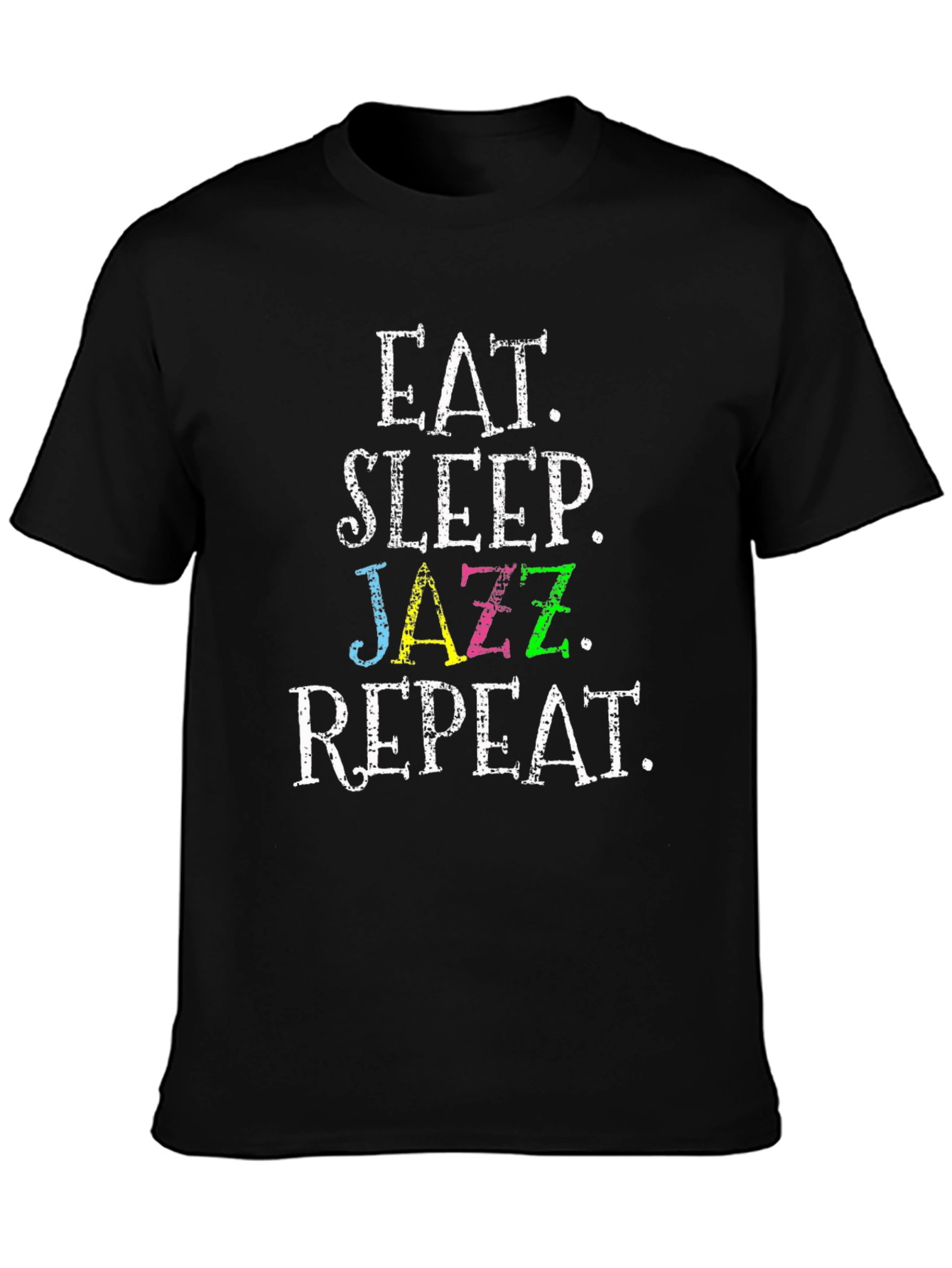 Eat Sleep Jazz Repeat Black T-Shirt