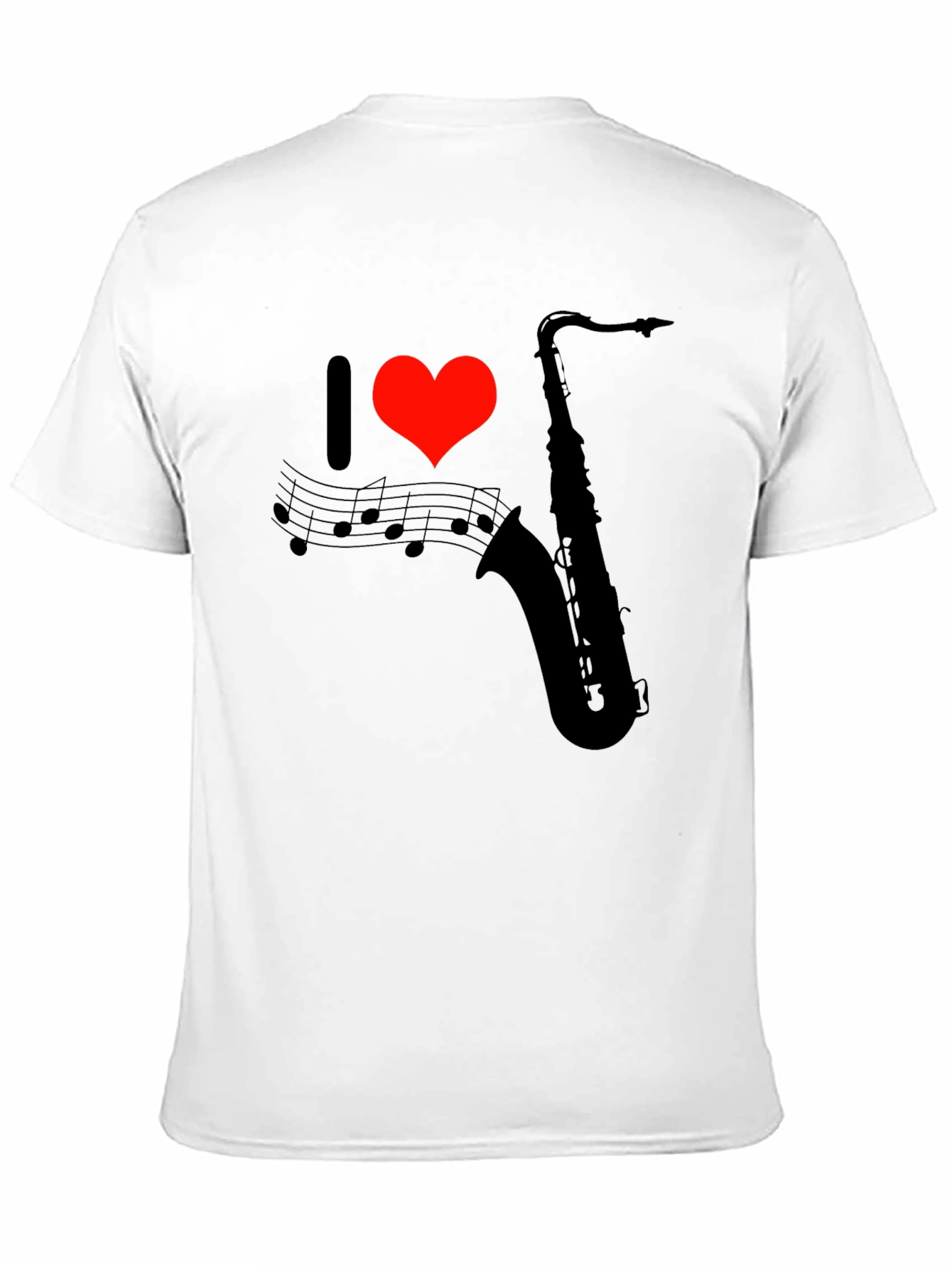 I Heart Saxophone Graphic Tee - Music Lover T-Shirt